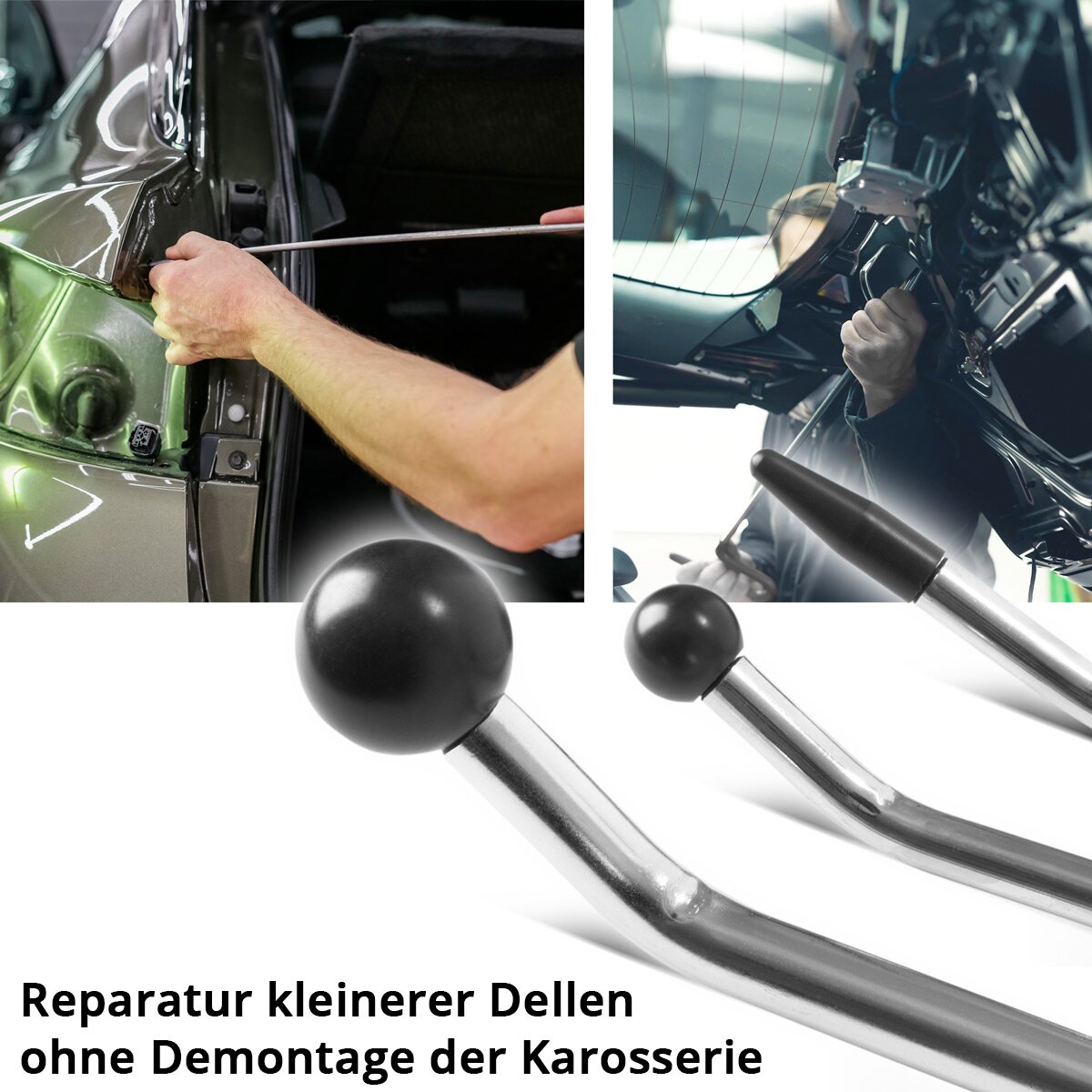 Steelworks Disprage tool 8 Set KFZ Smart Repair Ausbeul-Set | Explouting | Exploitation | Dellenliftter | Dell tool for professional repairing bumps and dents