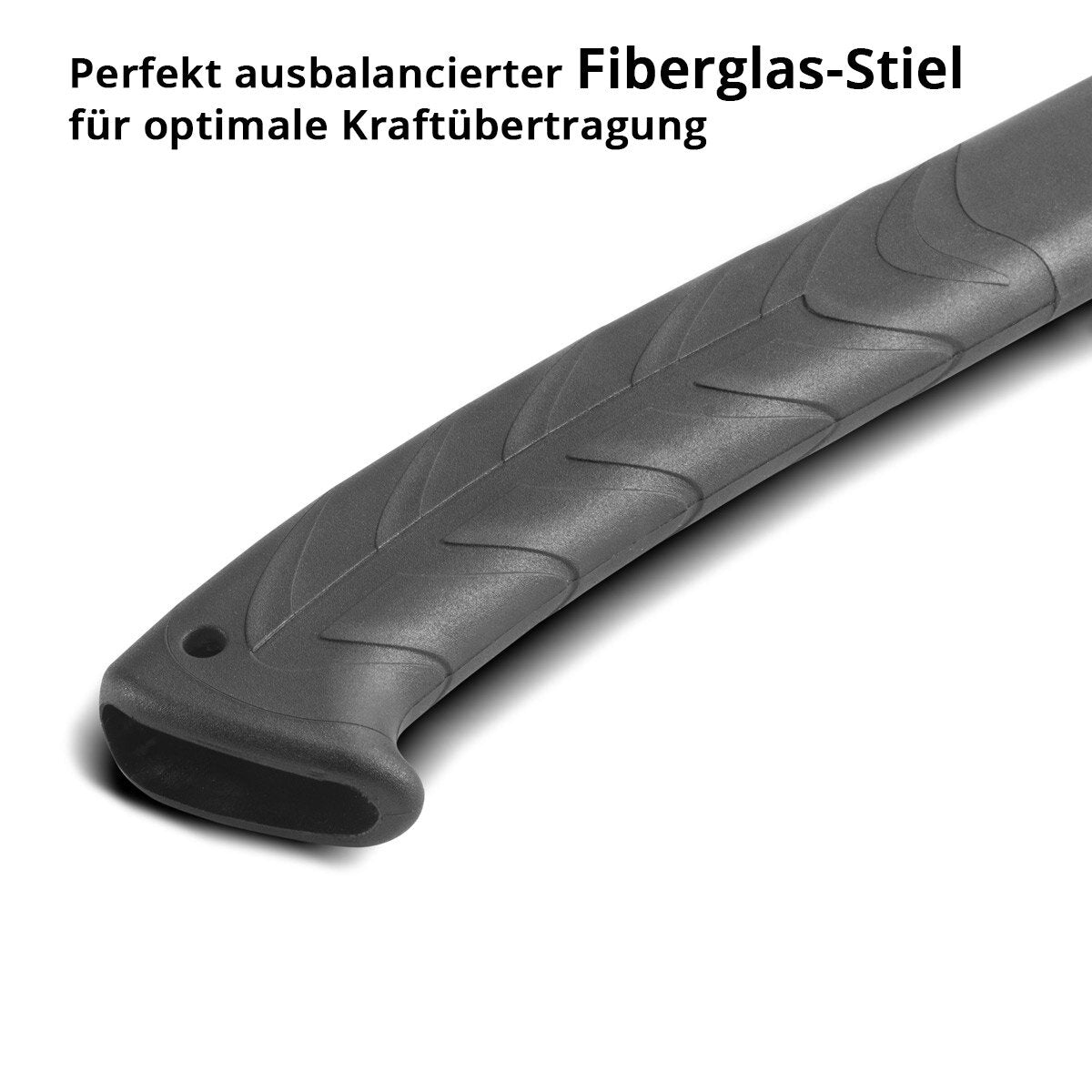 STAHLWERK Axt CA-355 ST 355 mm Beil | Fiberglasaxt | Handbeil | Universalaxt | Campingaxt | Campingbeil | Gartenaxt | Forstaxt aus geschmiedetem Carbon-Stahl mit stoßhemmendem Fiberglas-Griff