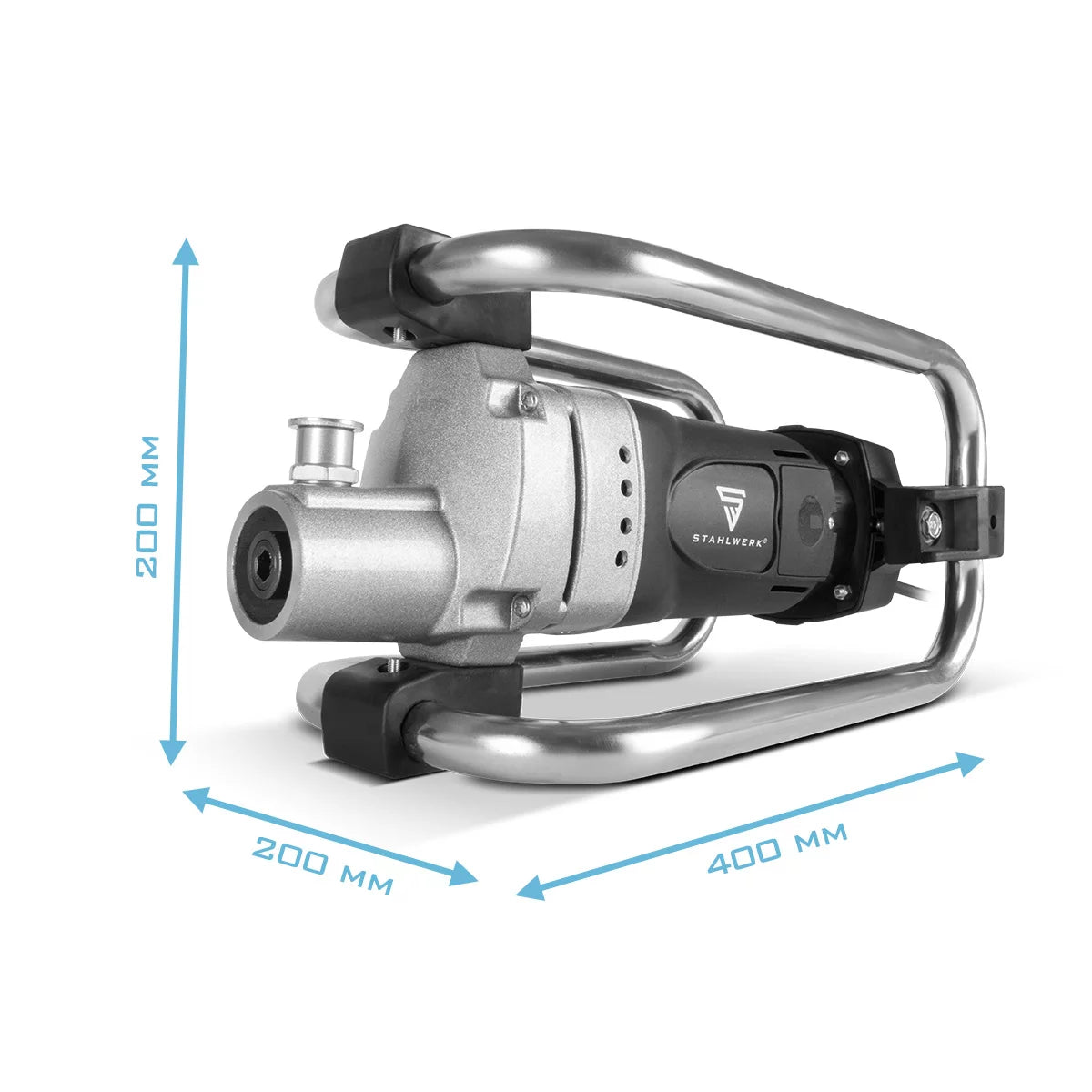 STAHLWERK BR-2300 ST Betonverdichter | 2.300 Watt mit 4.000 U/min | Starker Betonrüttler | Flaschenrüttler für 35 / 50 mm Rüttelflasche | Innnenrüttler für Wände, Decken, Fundamente
