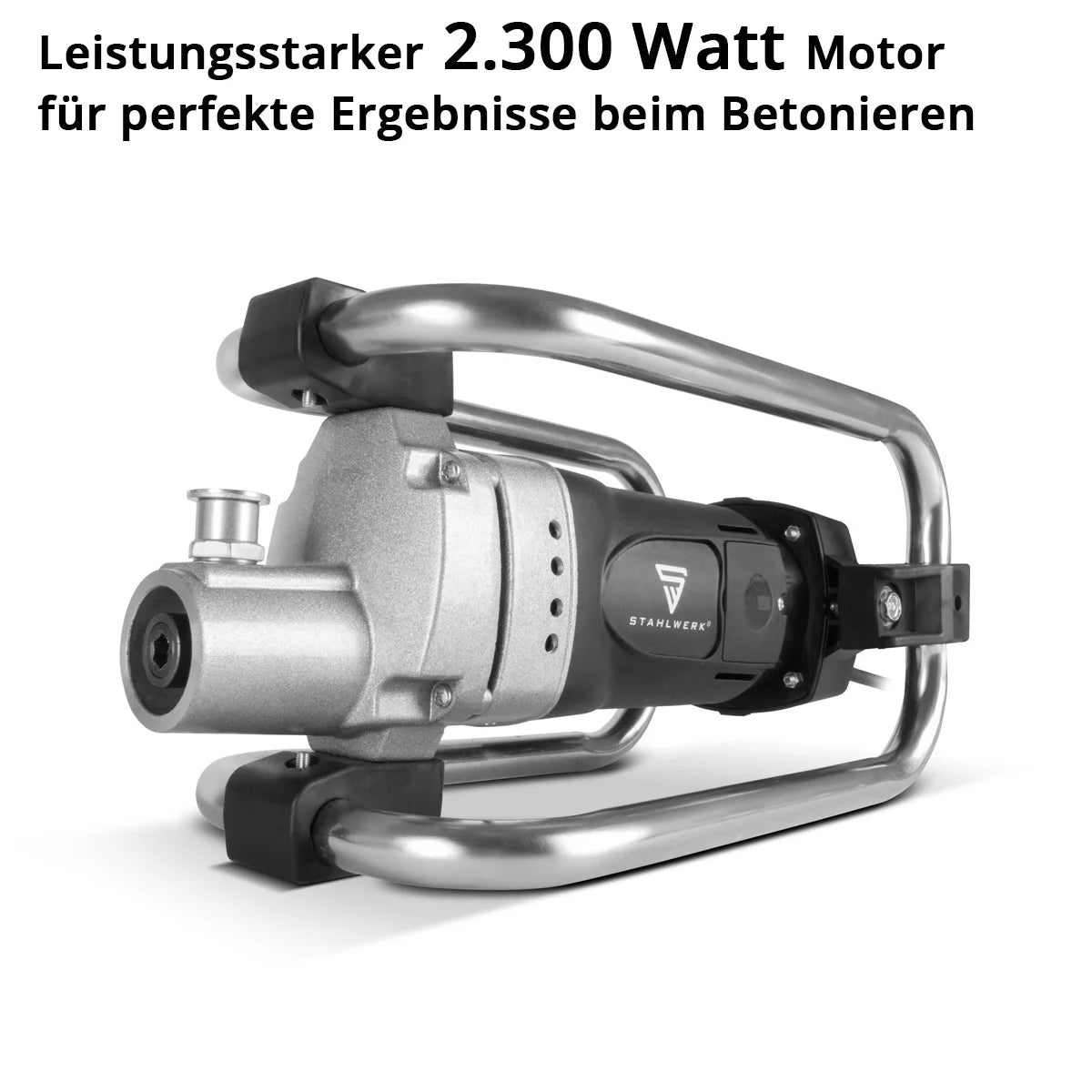 STAHLWERK BR-2300 ST concrete compactor | 2,300 watts with 4,000 rpm | Vibrating bottle Ø 35 mm | 400 cm hose length set | Strong concrete vibrator | Vibrating hose for walls, ceilings, foundations