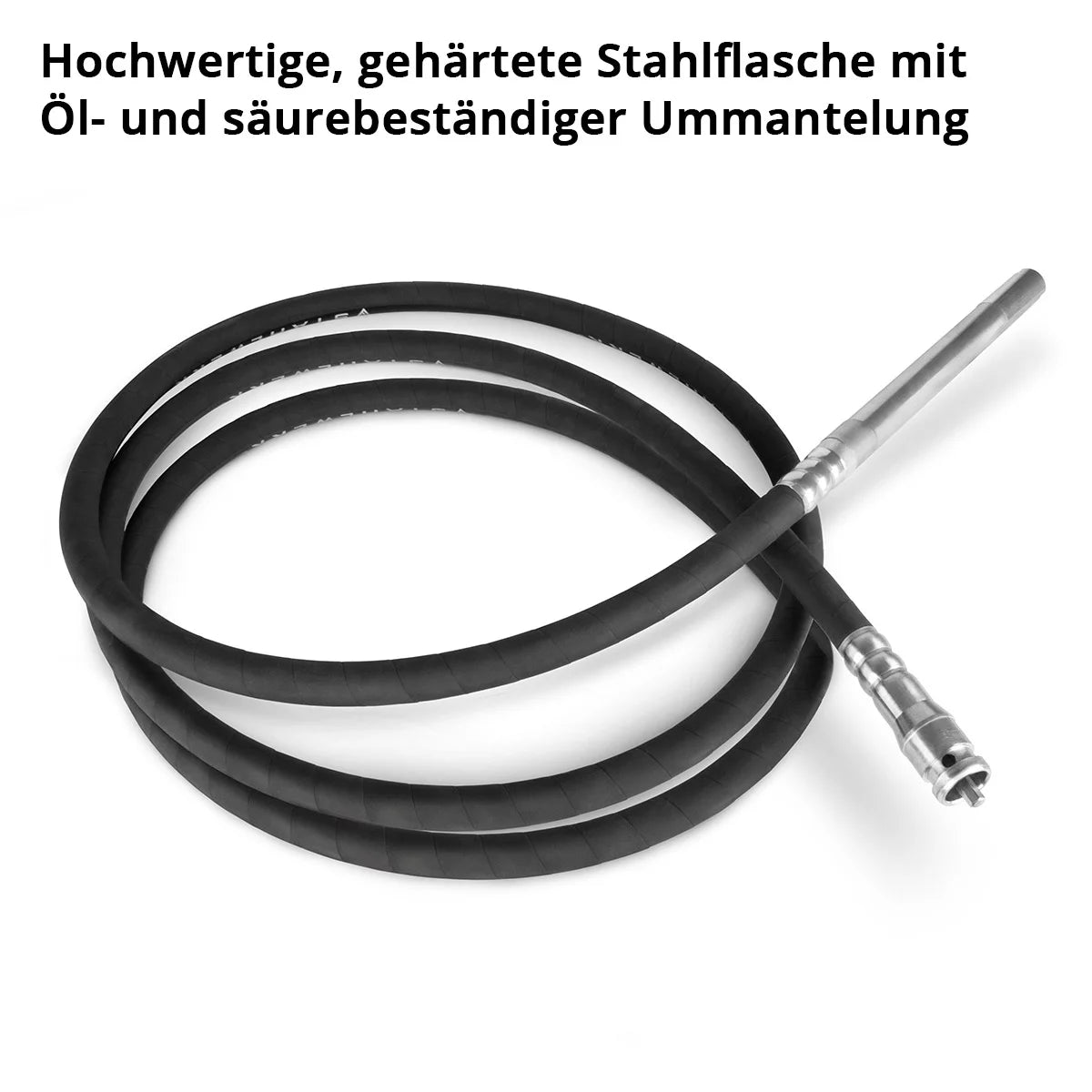 STAHLWERK BR-2300 ST concrete compactor | 2,300 watts with 4,000 rpm | Vibrating bottle Ø 35 mm | 600 cm hose length set | Strong concrete vibrator | Vibrating hose for walls, ceilings, foundations