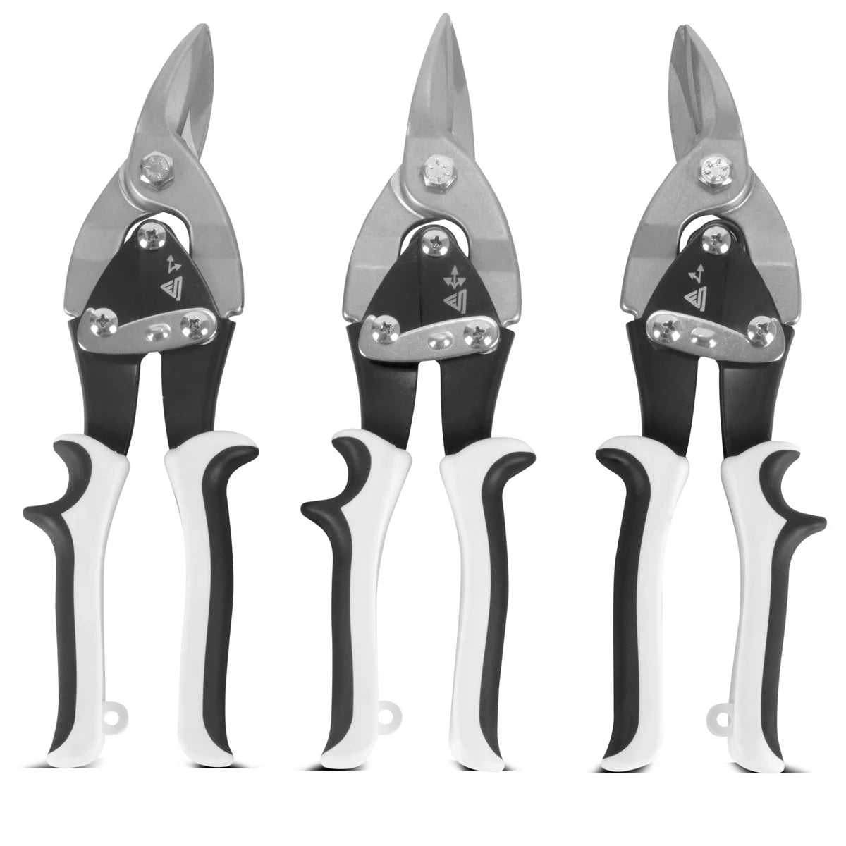 STAHLWERK Blechschere 3er Set gerader, linker und rechter Schnitt Profi-Metallschere | Blechschneider | Metallschneider zum professionellen Schneiden von Metallblechen