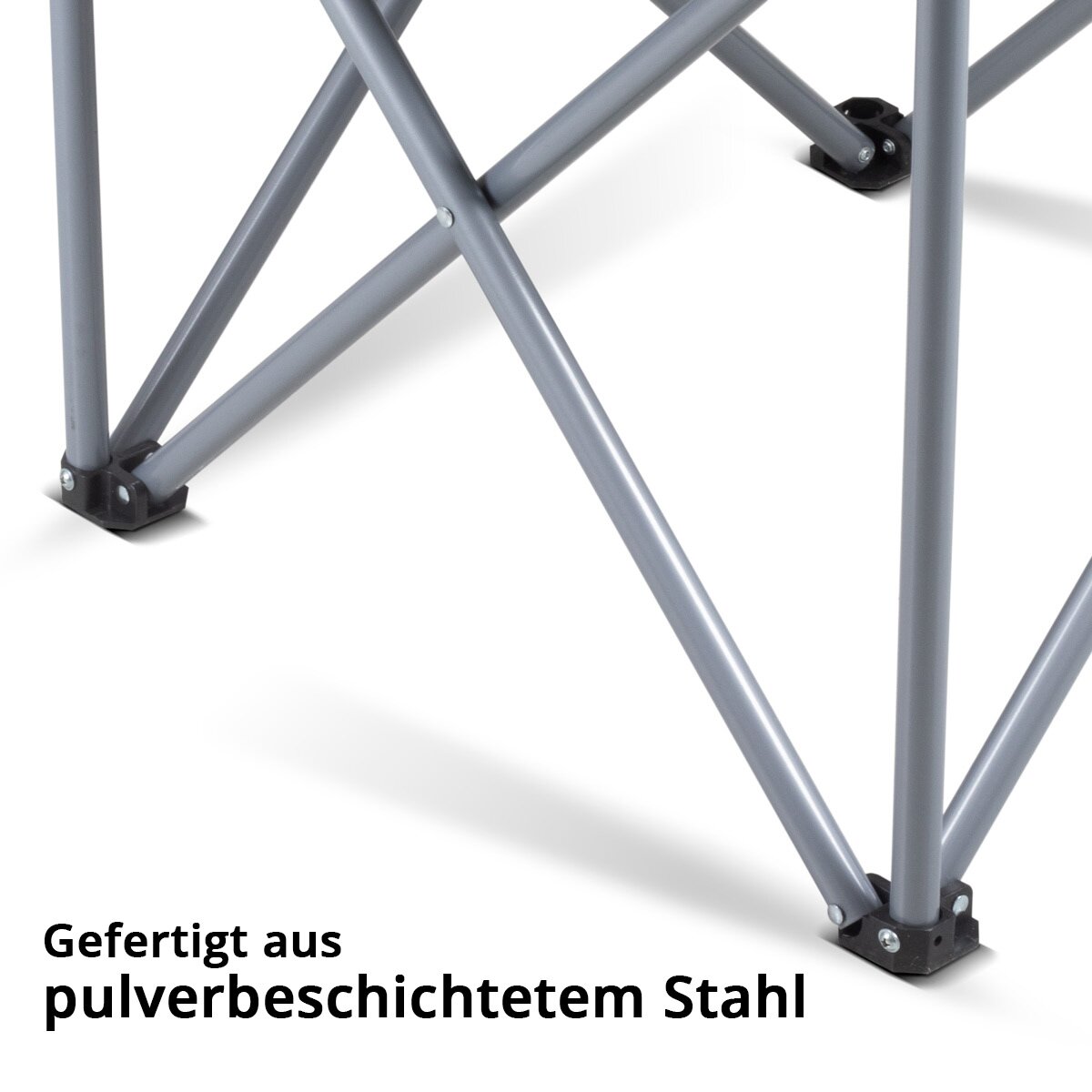 STAHLWERK Campingstuhl CS-102 ST mit 160 kg Tragkraft Gartenstuhl | Klappstuhl | Klappsessel | Anglerstuhl | Faltstuhl | Faltsessel | Anglersessel mit Armlehne, Becherhalter und Transporttasche