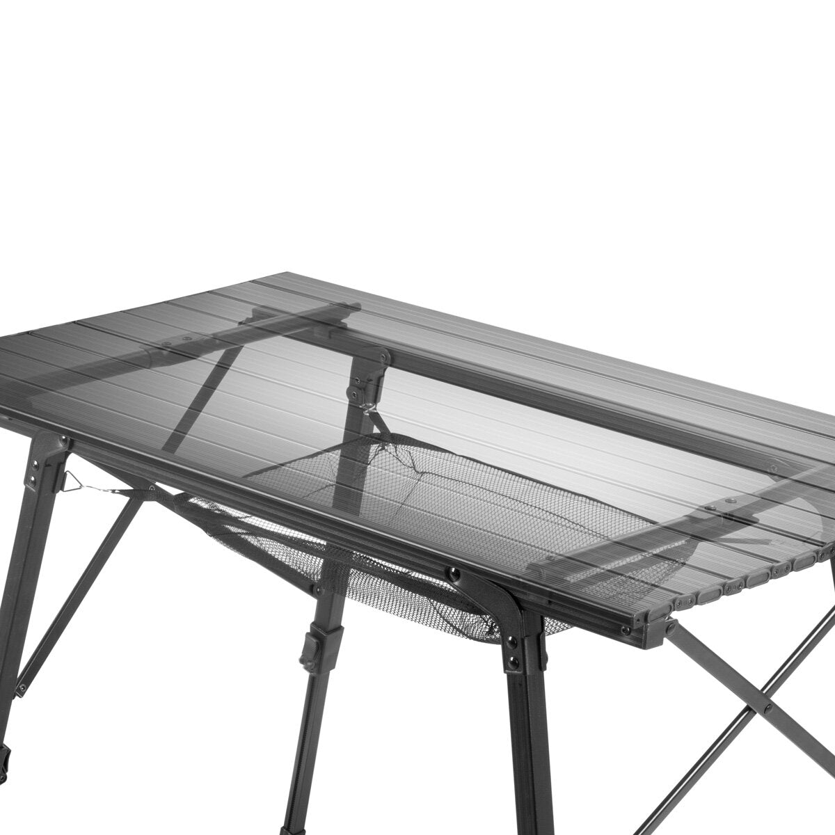 Steelworks Camping table CT-30 ST foldable and height-adjustable aluminum-folding table | Garden table | Beer table | Camping furniture | Folding table | Balcony | Terrace table including transport bag