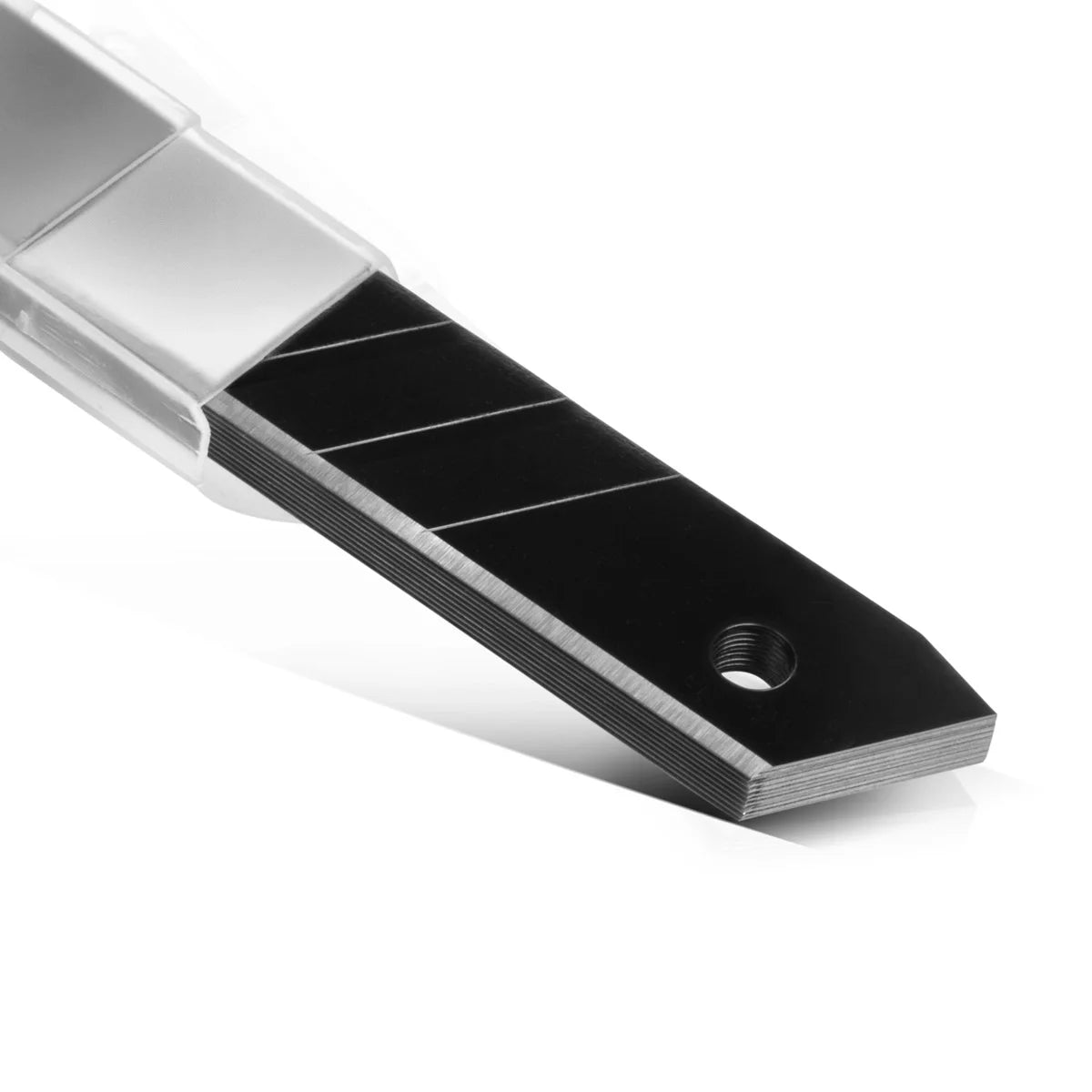 Klingen 18 mm für Cuttermesser im 50er Set präzisionsgeschliffene, schwarze Abbrechklingen | Ersatzklingen | Cuttermesserklingen | Teppichmesserklingen | Cutterklingen