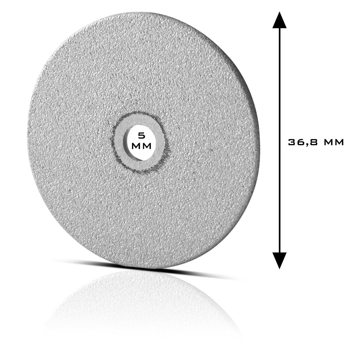 STAHLWERK Diamant-Schleifscheibe für Wolfram-Schleifgerät WS-28 ST und ATG-20 ST mit 36,8 mm Durchmesser für Wolframschleifer und Elektrodenschärfer mit 5 mm Werkzeugaufnahme