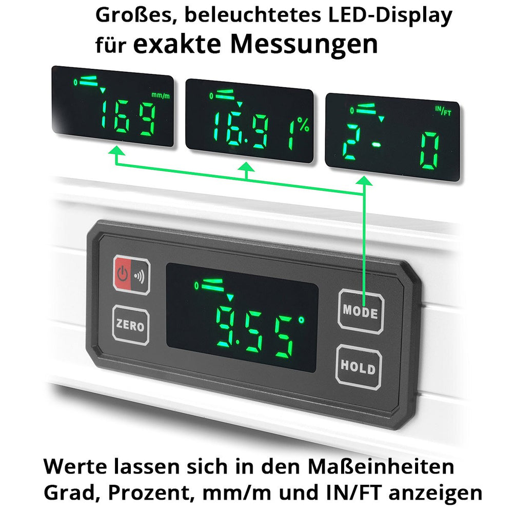 Steelworks Digital Wasing DW-800 ST hecho de aluminio con escala direc