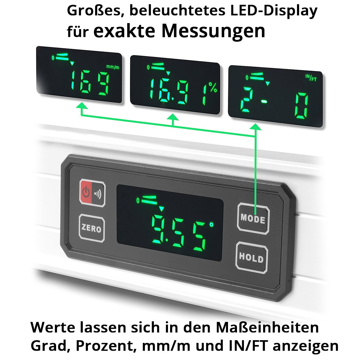 Steelworks Digital Wallowing DW-800 ST made of aluminum with 800 mm length magnetic directional scale | Magnet water scale | Aluminum water scale | Digital water scale | Linen knife