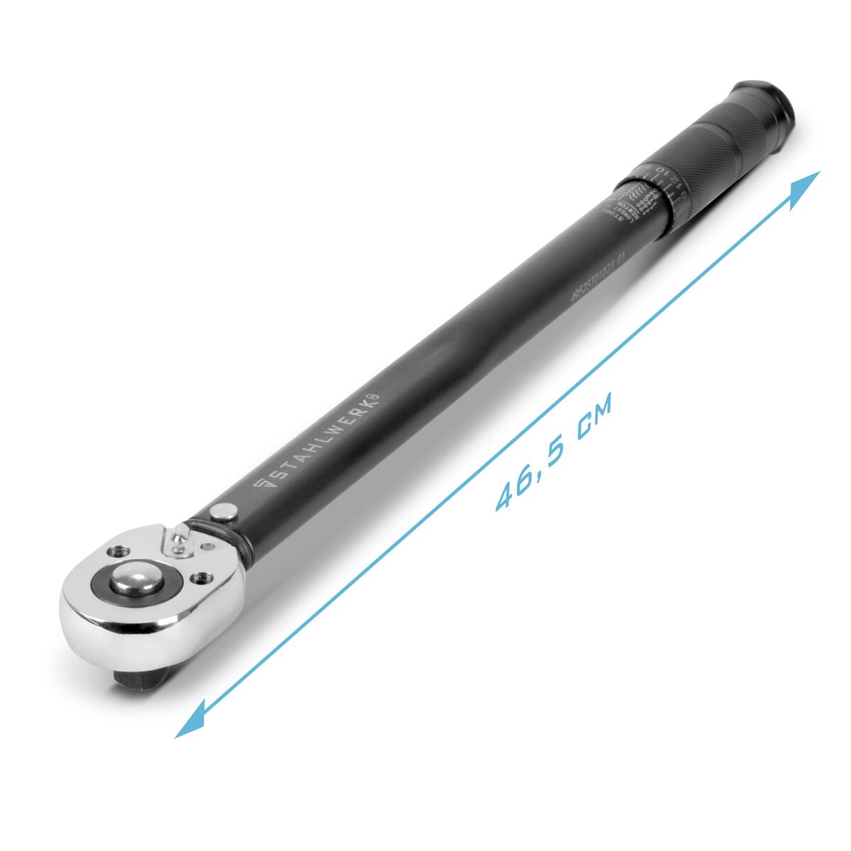 STAHLWERK Drehmomentschlüssel TW-210 ST 28-210 Nm 1/2“ Zoll Umschaltknarre | Ratschenschlüssel | Ratsche | Knarre mit Mikrometerskala