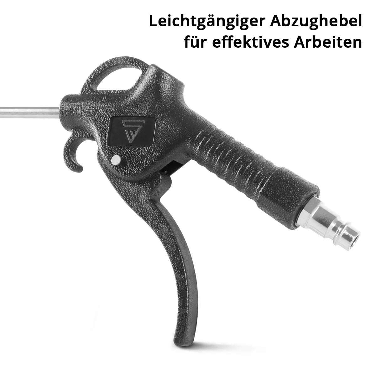 STAHLWERK 3-teiliges Druckluft-Ausblaspistolen-Set | Düsenlängen 100, 150 und 300 mm | 6 bar Arbeitsdruck | 1/4" Kupplung | Ergonomische Druckluft-Reinigungspistole für Kfz-Werkstatt und Handwerk