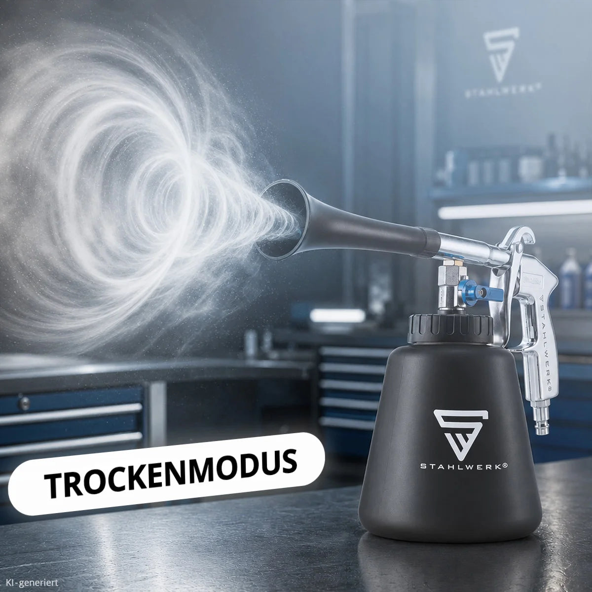 Pistolet de nettoyage à air comprimé STAHLWERK RP-90 ST avec effet tourbillonnant | Purificateur d'air comprimé efficace | Nettoyant intérieur | pistolet de lavage | Soufflette automobile pour un nettoyage efficace des surfaces
