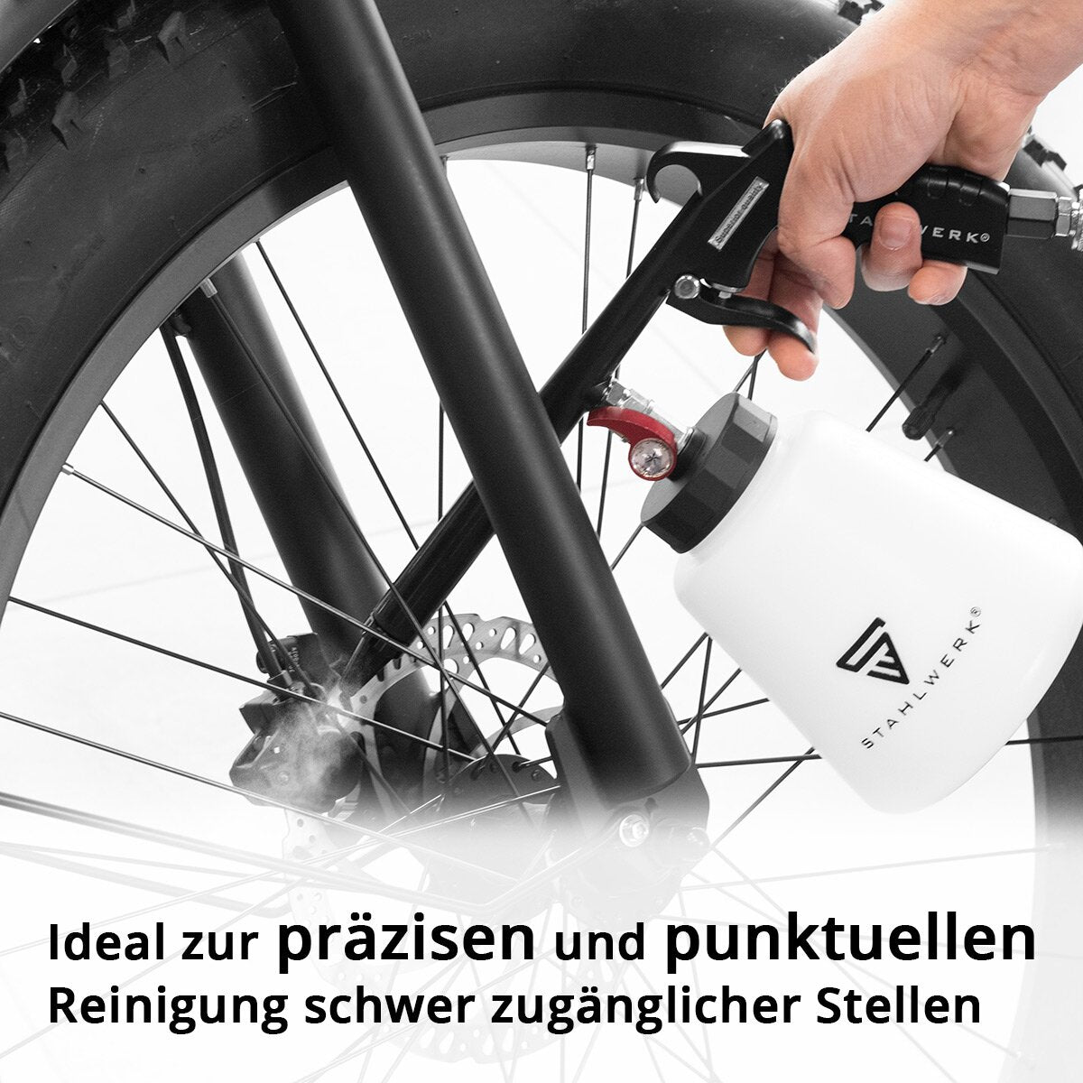 Steelworks Pistola per pulizia dell'aria compressa RP-93 ST | Detergente per aria compressa professionale per autolavaggio efficace e pulizia di diverse superfici | Pistola soffiante per la preparazione del veicolo con contenitore rimovibile da 1 litro