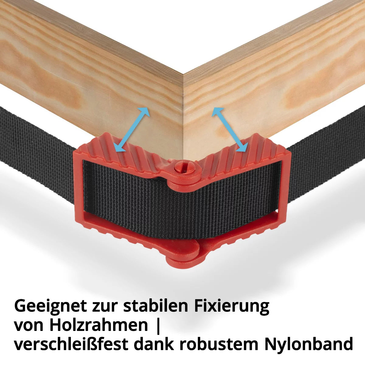 STAHLWERK 2 x Rahmenspanner | Winkelspanner | Bandspanner | Eckspanner | Spannhilfe mit 4 Spannbacken und 4 m Nylongurt