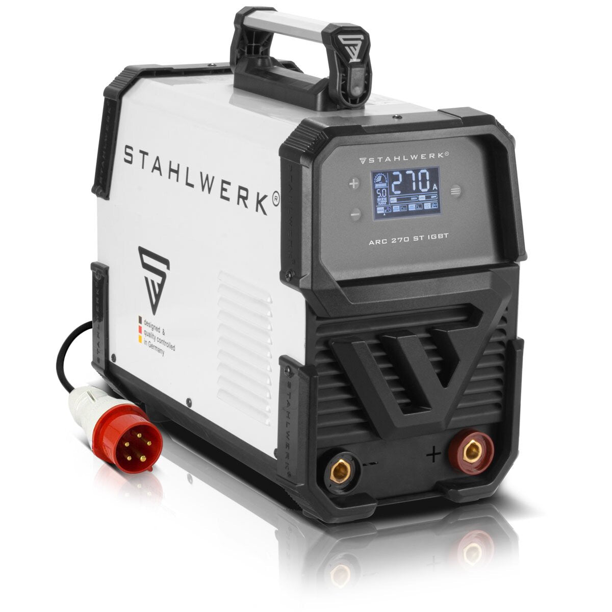 Stahlwerk ARC 270 st welding machine DC MMA | E-hand inverter welding machine with 270 amps, digital display and IGBT technology