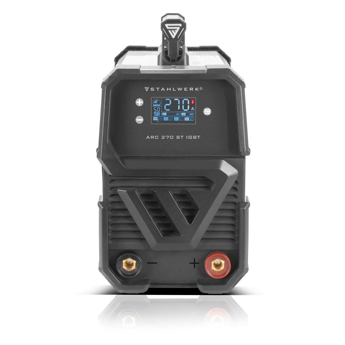 Stahlwerk ARC 270 st welding machine DC MMA | E-hand inverter welding machine with 270 amps, digital display and IGBT technology