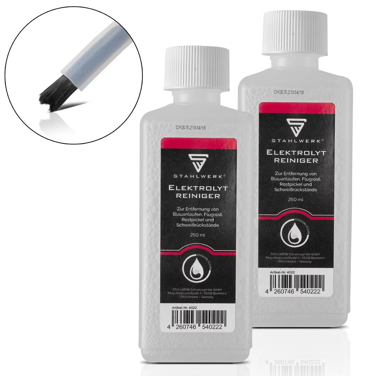 STAHLWERK 2 x Elektrolytreiniger für Schweißnaht-Reinigungsgeräte 250 ml