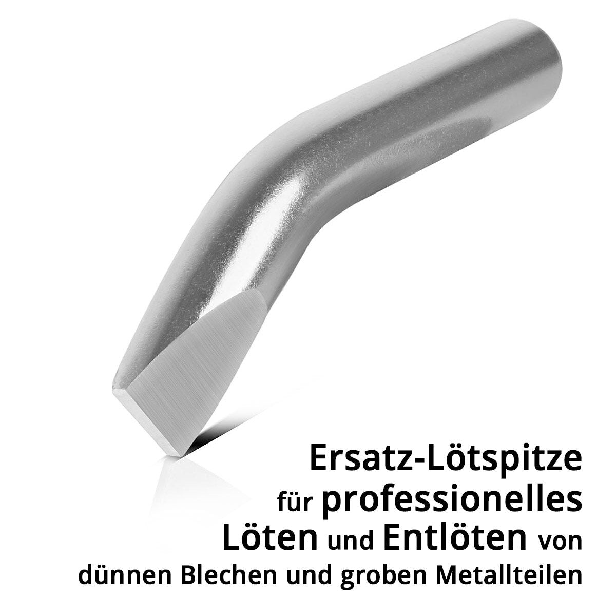 STAHLWERK Lötspitze | Lötkolbenspitze mit 115 mm Länge und 18 mm Durchmesser, gebogene Ersatz-Lötspitze für Lötkolben | Lötgeräte | Lötstationen | Lötpistolen