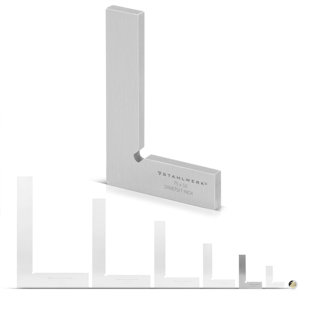 Steel mechanism flat angle 90 ° 75 x 50 mm DIN 875/1 control angle / locksmith angle / attack angle made of stainless steel