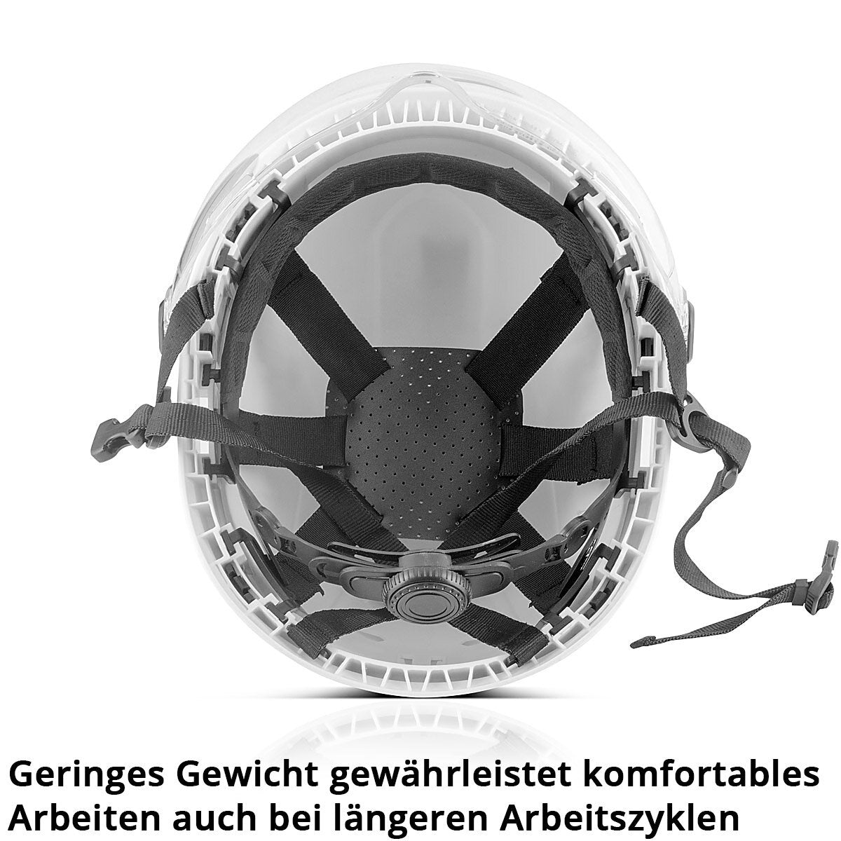 STAHLWERK SVH-100 ST Schutzhelm mit Visier EN397 EN166 Forsthelm | Sicherheitshelm | Kopfschutz | Bauhelm | Arbeitshelm mit Augenschutz | Schutzbrille | Gesichtsschutz | PSA für Agrar-, Forst- und Baugewerbe