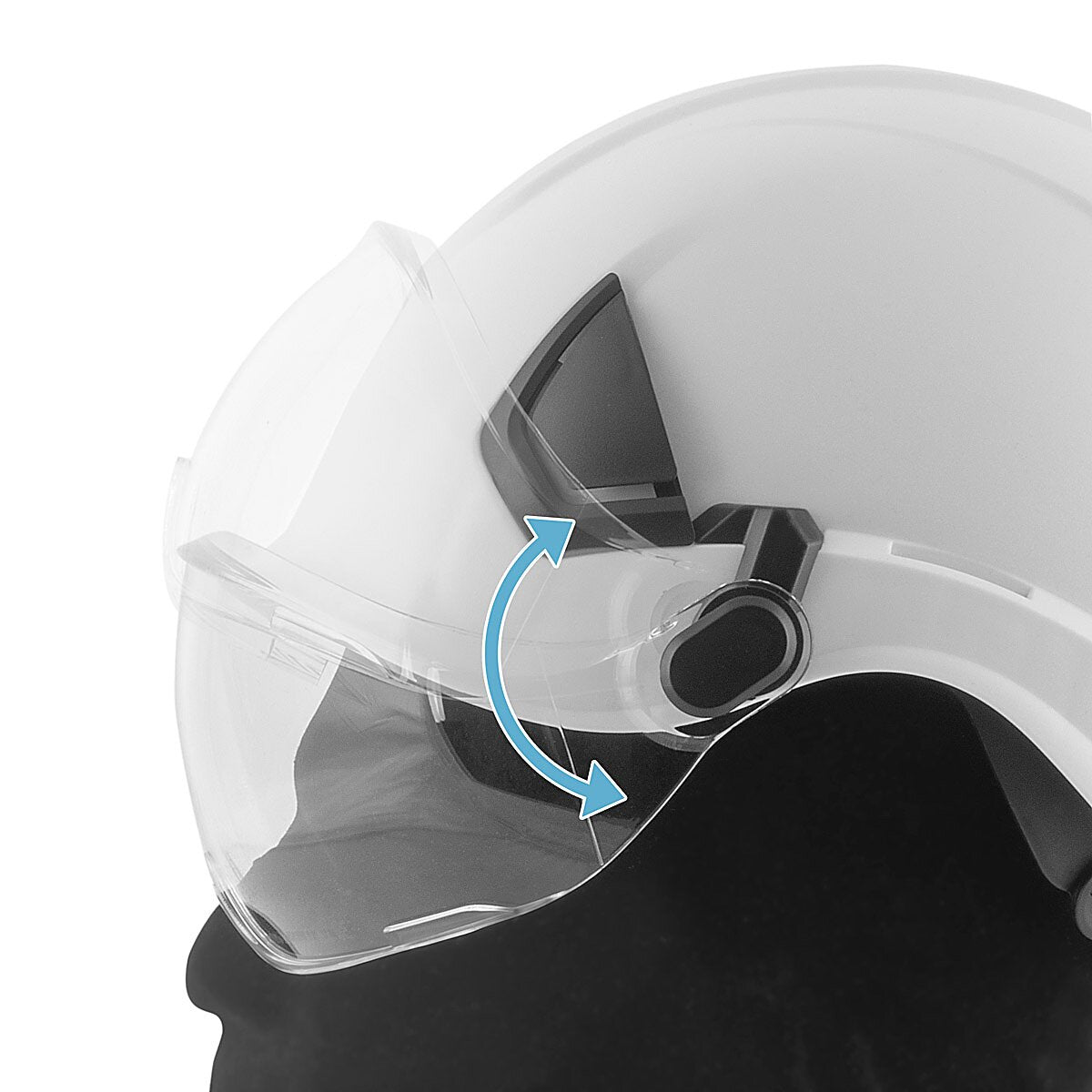 STAHLWERK SVH-100 ST Schutzhelm mit Visier EN397 EN166 Forsthelm | Sicherheitshelm | Kopfschutz | Bauhelm | Arbeitshelm mit Augenschutz | Schutzbrille | Gesichtsschutz | PSA für Agrar-, Forst- und Baugewerbe