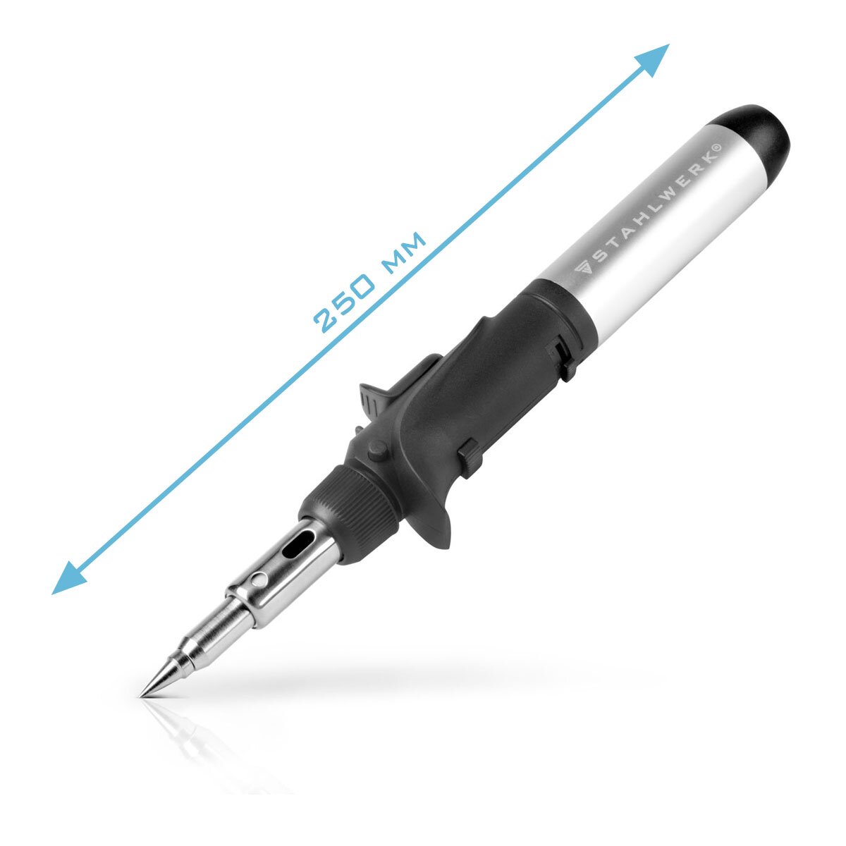 SETWORKS GAS POLLEN GLK-500 ST 10-in-1 Set simile a un gas | Dispositivo di saldatura | LötStation | Pistola di linea con temperatura di saldatura 200- 500 ° C e ugello di fiamma di 1.300 ° C per aria calda, fuoco e saldatura