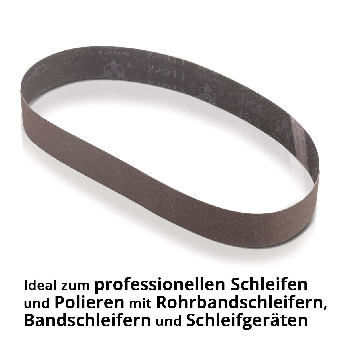 STAHLWERK Schleifband 5er Set mit P120 Körnung 40 x 760 mm Universal-Schleifpapier | Gewebe-Schleifband | Schleifmittel für Rohrbandschleifer, Bandschleifer und Schleifgeräte