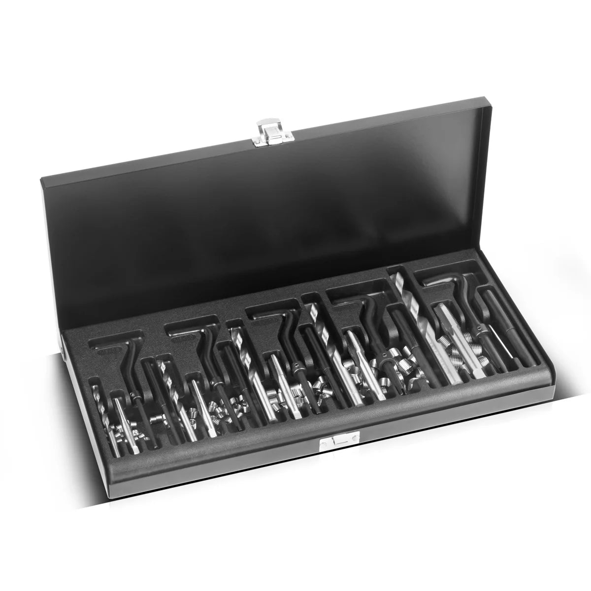 Steelworks Thread repair set 131-part thread repair set M5 M6 M10 M12 M12 thread repair tool with threaded drills, drills, break tools, installation tools and thread inserts