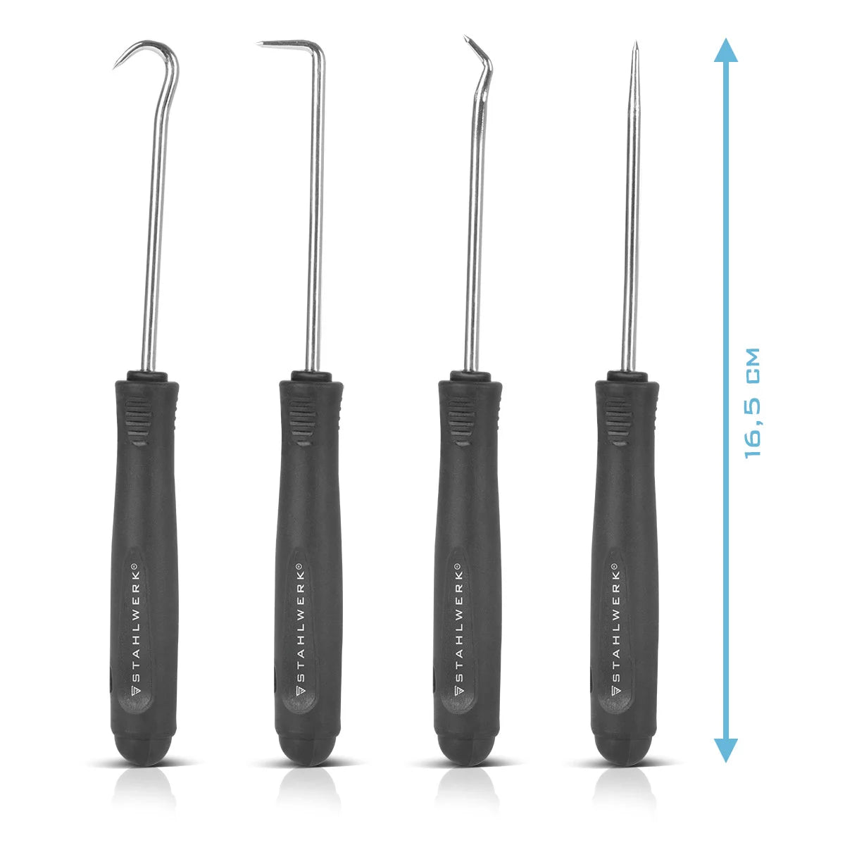 Stahlwerk hook tool set 8-part | Hook set | Pereal hooks | Sealing hooks | Pick set | Precision hook | O-ring tool for removing and using sealing rings