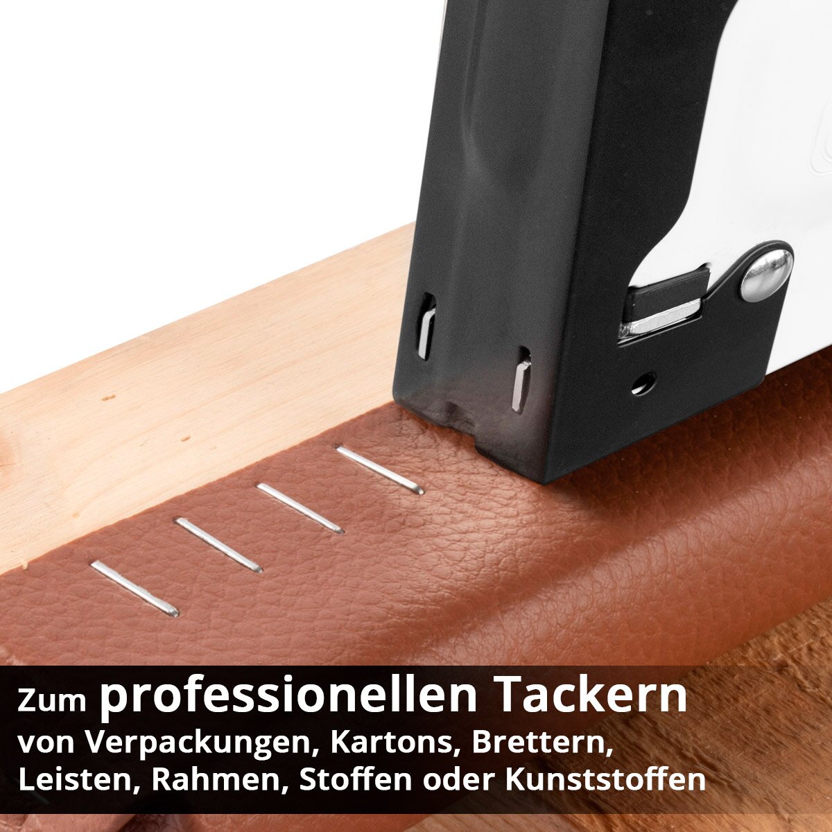 STAHLWERK Handtacker Set HTS-100 ST mit Tacker, Klammerentferner und jeweils 500 D-Klammern, U-Klammern und T-Nägeln