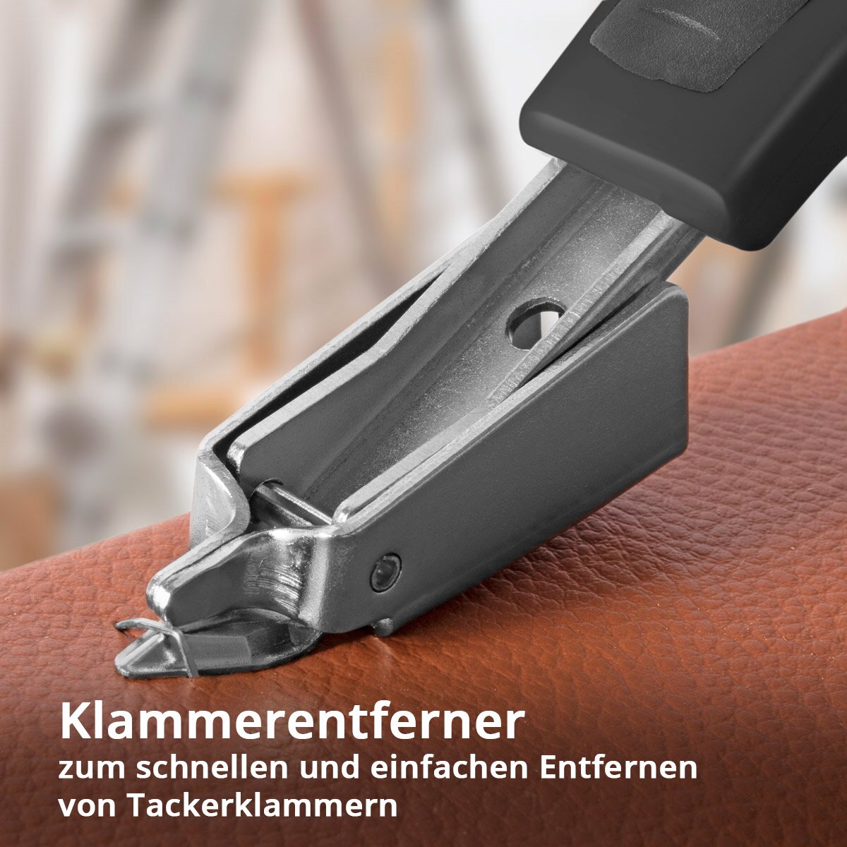 STAHLWERK Handtacker Set HTS-100 ST mit Tacker, Klammerentferner und jeweils 500 D-Klammern, U-Klammern und T-Nägeln