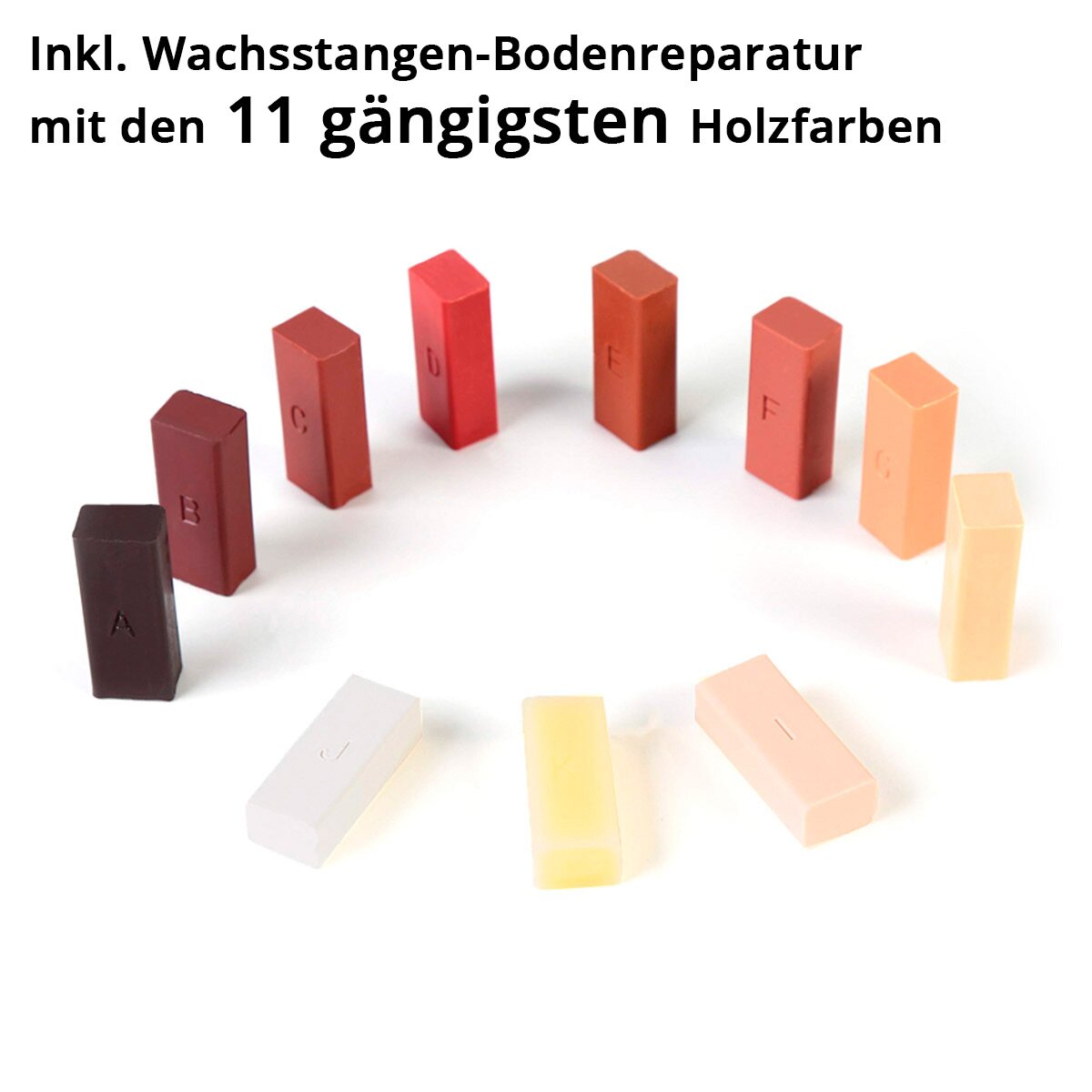 STAHLWERK Hartwachs-Reparatur-Set | Laminat-Reparatur-Set | Holzreparatur-Kit zum Reparieren von Möbeln, Parkett, Laminat- und Holzböden