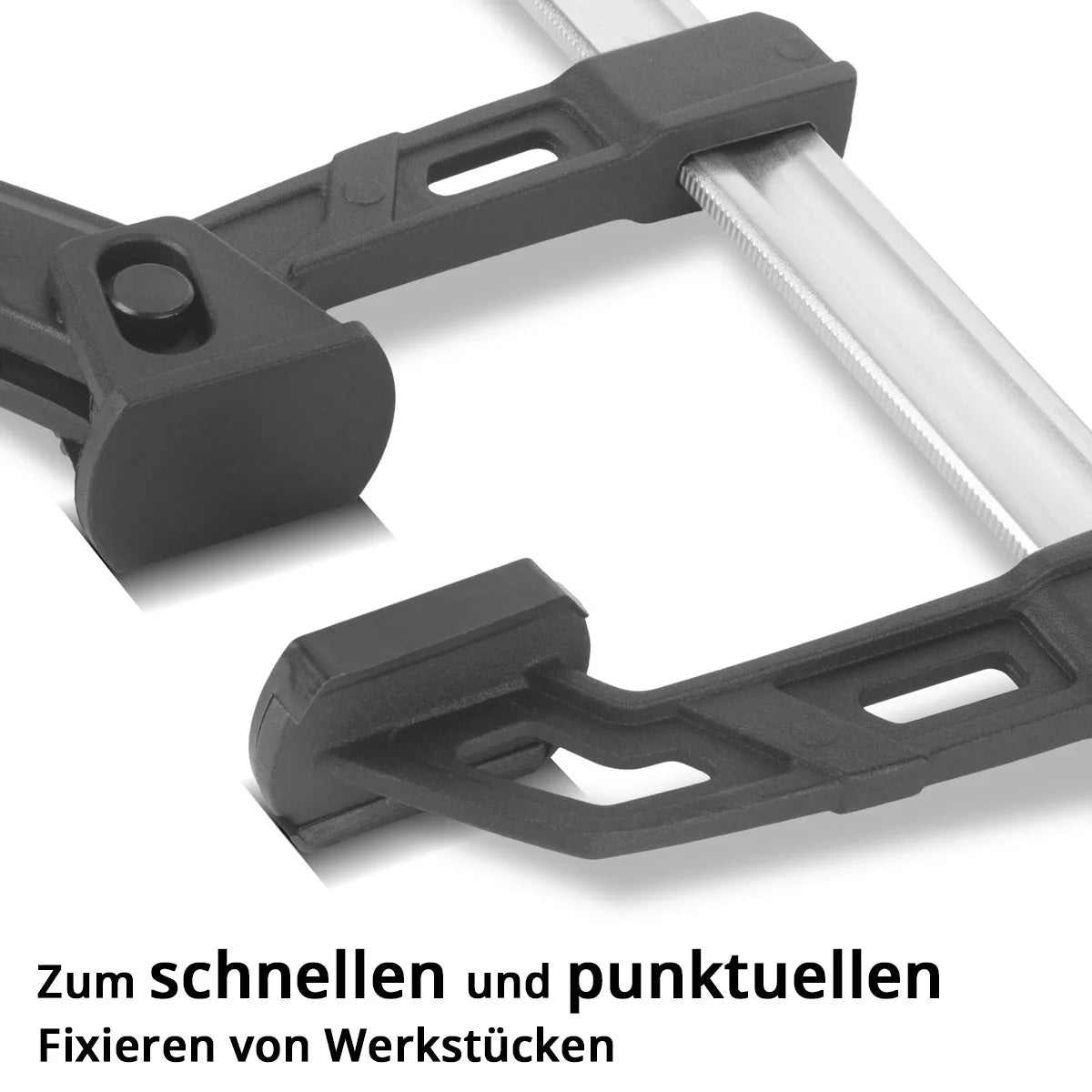 STAHLWERK 2er Set Hebelzwinge 80x250 mm | kraftvolle Klemmzwinge mit 100 kg Druckkraft | Schnellspanner zum präzisen Fixieren von Werkstücken | stabile Zwinge mit Spannweite 250 mm, Spanntiefe 80 mm