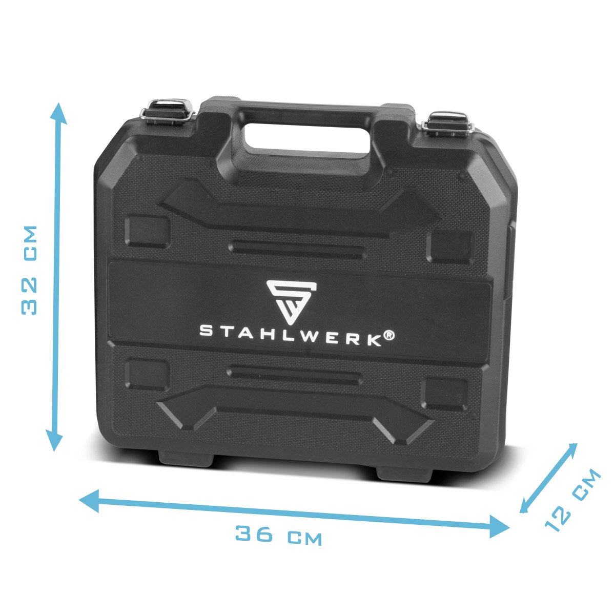 STAHLWERK Heimwerker Set DTS-33 ST Werkzeugkoffer | Tool Box | Werkzeugkasten mit 32-teiligem Werkzeug Set aus Schlagbohrer, Schraubendrehern, Hammer, Zange, Maßband, Spannungsprüfer, Bits und Zubehör