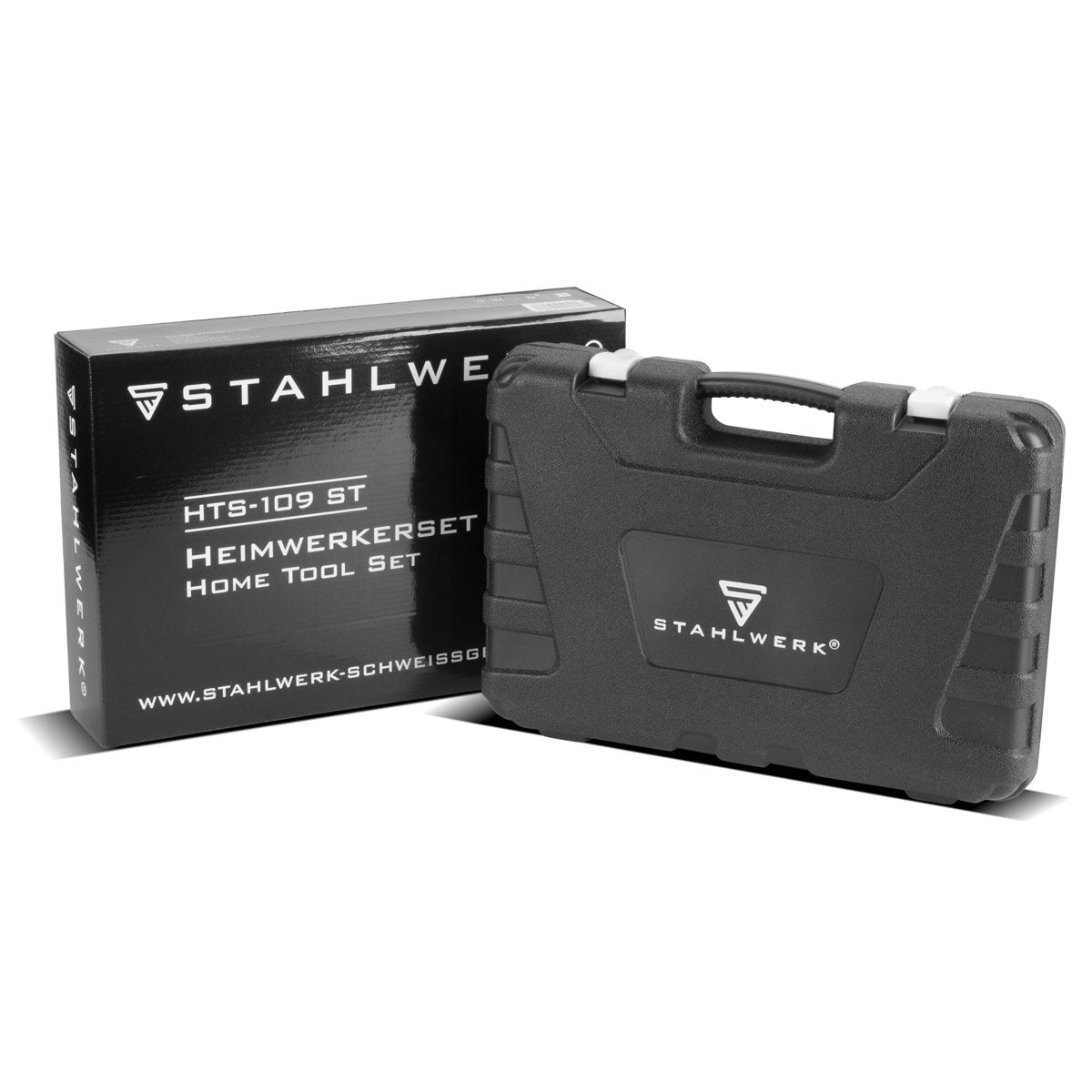 Steelworks DIY WILLER SET HTS-109 ST Tool case | Tool Box | Tool box with a 108-part tool set made of screwdrivers, plug-in keys, pliers, hammer, measuring tape, bit set and accessories