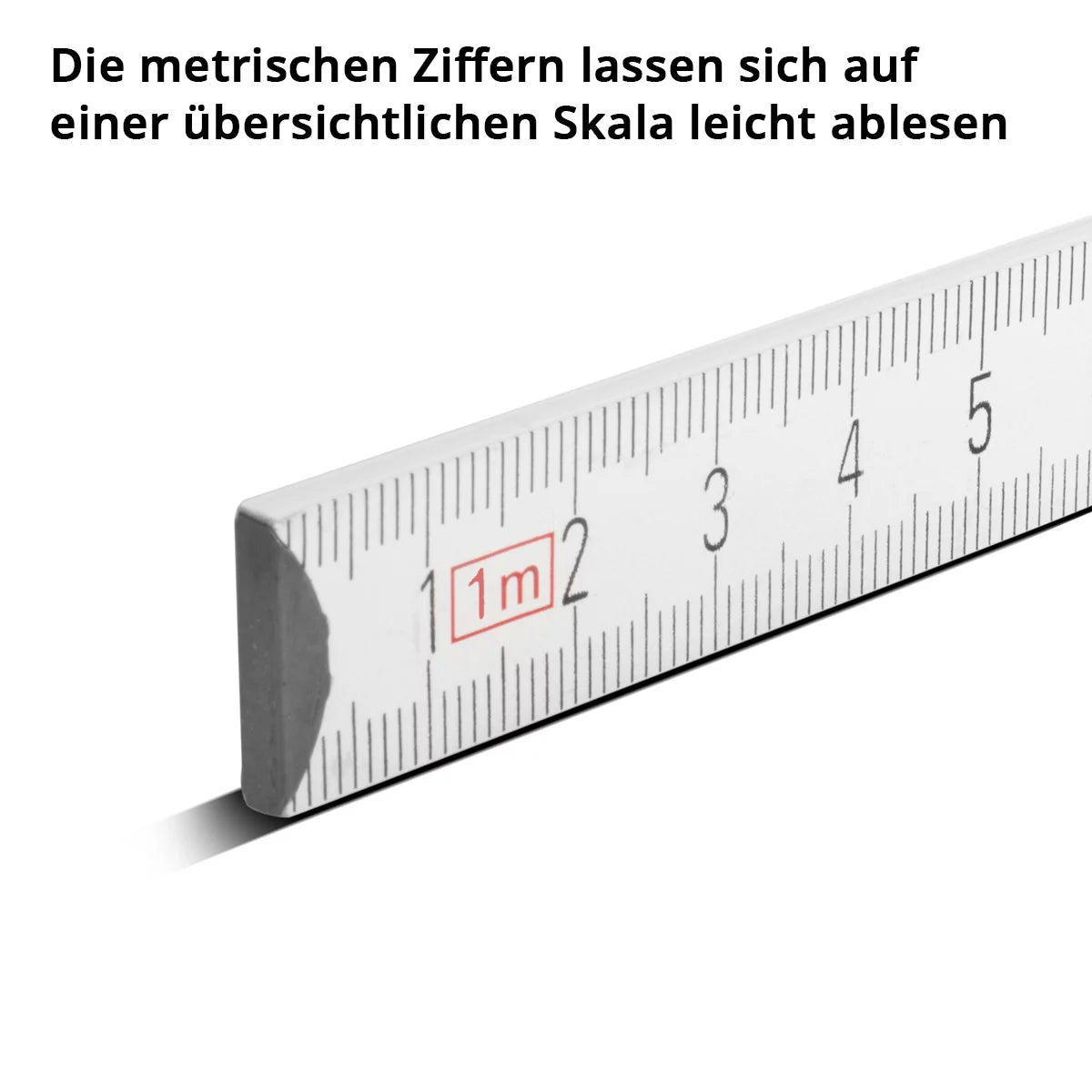 Stahlwerk Zollstock 1 mètre d'emplacement en bois précis | Mäntstab | Échelle | Tale Tape | Mesure du compteur avec des chiffres métriques faciles à lire