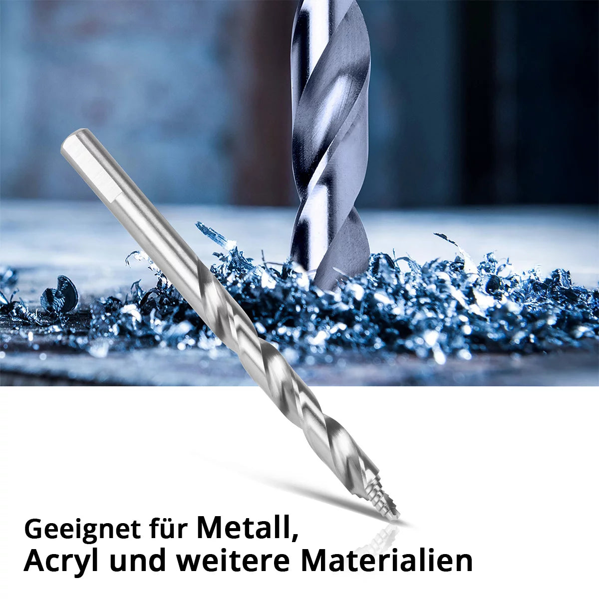 STAHLWERK HSS-Spiralbohrer mit Stufenspitze | 25er Set 1-13 mm | DIN 338 Typ N | HSS-Bohrer-Satz | Profilgeschliffenes Bohrer-Set | Spitzenwinkel 118 Grad | Hochleistungsbohrer für präzise Bohrungen