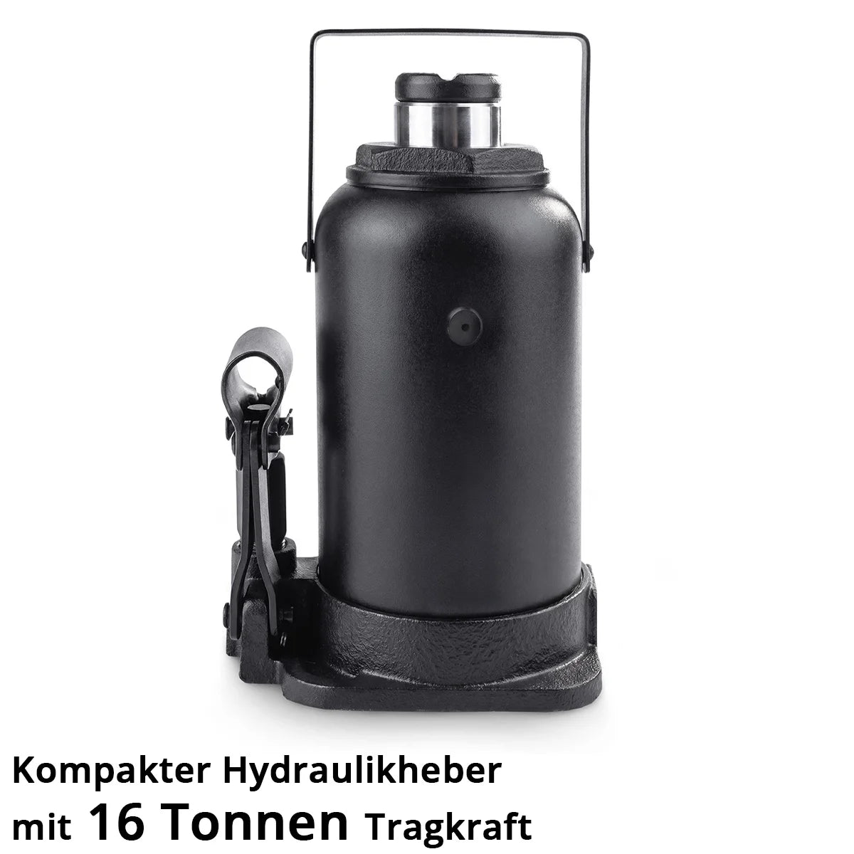 STAHLWERK Hydraulikheber GW1604 mit 16 t Tragkraft | Hubbereich 225 - 445 mm | Kompakter Stempelwagenheber | Hydraulik-Wagenheber | Stabiler Flaschenwagenheber für Maschinen, Nutzfahrzeuge und Pkw