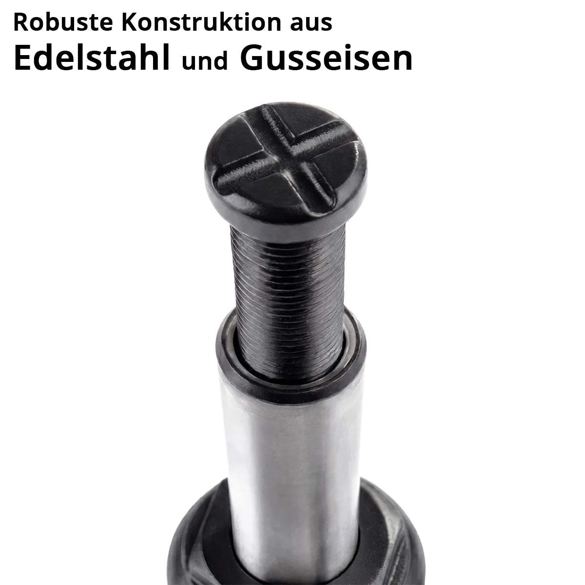 STAHLWERK Hydraulikheber GW2004 mit 20 t Tragkraft | Hubbereich 235 - 440 mm | Kompakter Stempelwagenheber | Hydraulik-Wagenheber | Stabiler Flaschenwagenheber für Maschinen, Nutzfahrzeuge und Pkw