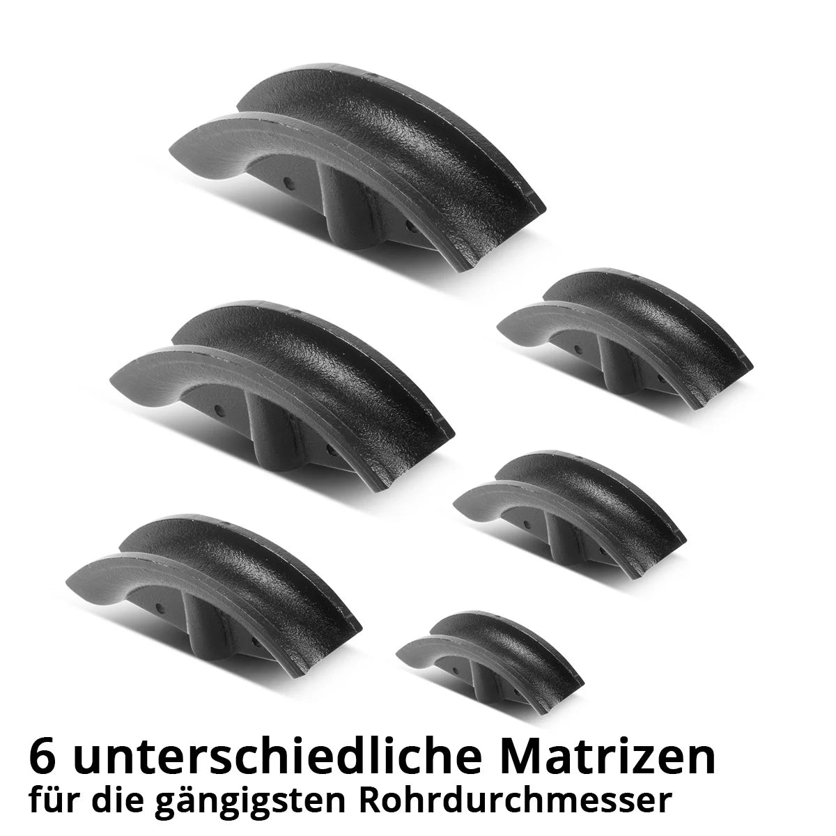 STAHLWERK Rohrbiegemaschine bis 90° mit 12 t Presskraft hydraulisches Rohrbiegegerät | Rohrbieger | Biegemaschine | Biegegerät mit 6 Matrizen zum Biegen von 3-50 mm Metallrohren