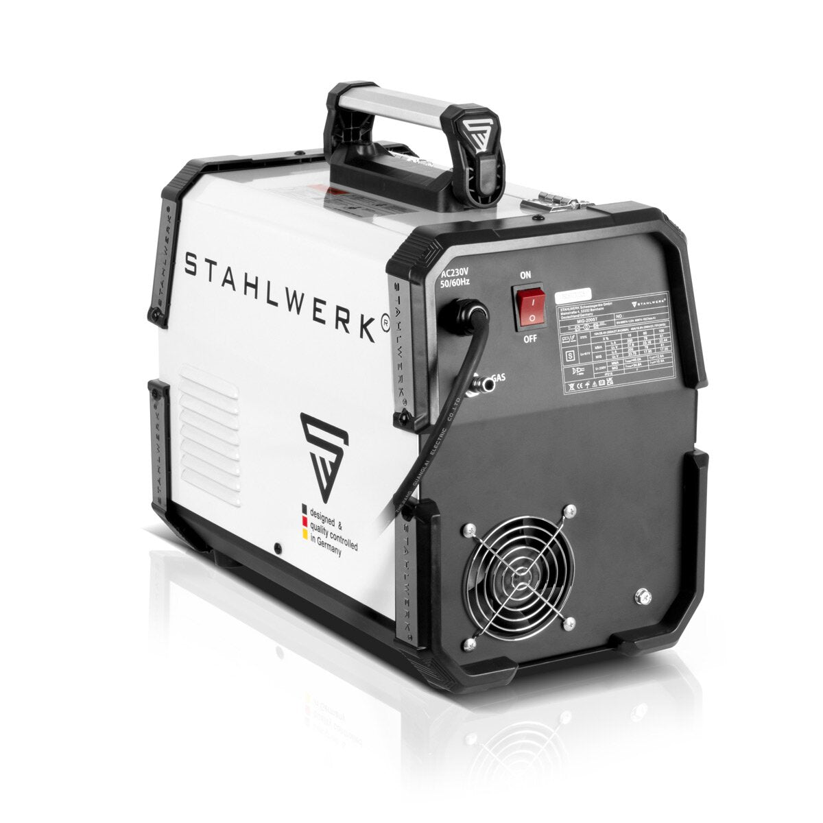 Steelworks welding machine MIG MAG 200 ST DIGITAL IGBT protective gas welding equipment | Inverter with 200 A, spot function, synergic wire feed, Flux and MMA | ARC function