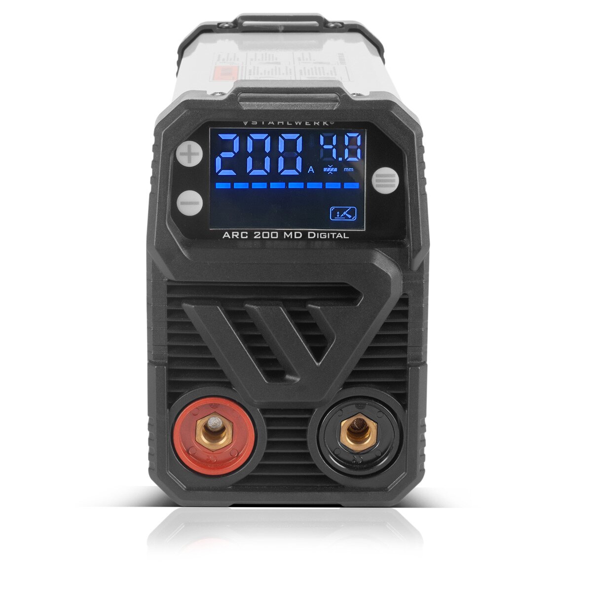 Steelworks welding machine ARC 200 MD Digital - DC full equipment MMA | E-hand | Lift-Tig inverter with 200 amps, digital display, IGBT technology and single board