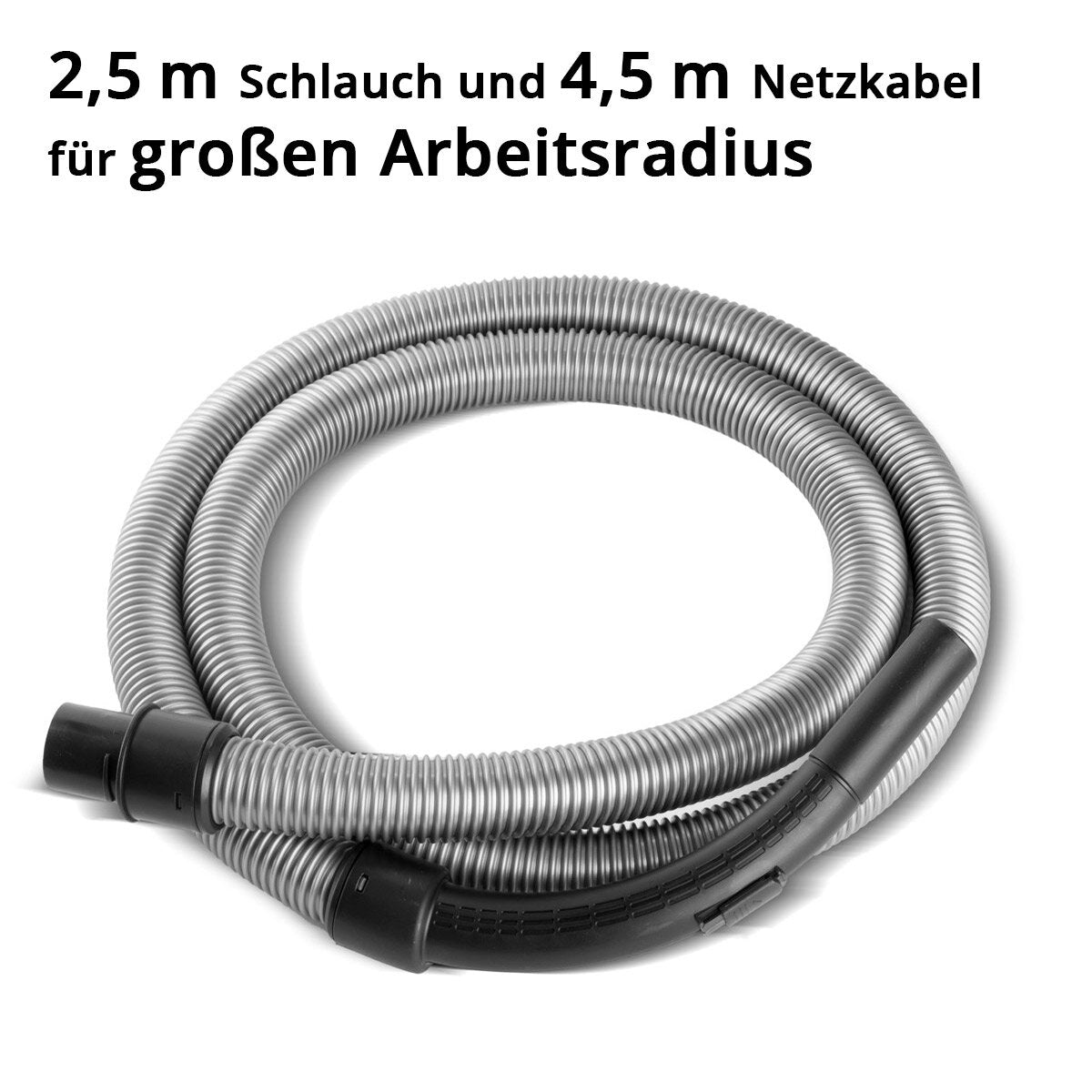 STAHLWERK Staubsauger VC-1400 ST mit 1.400 W Leistung und 60 l Edelstahlbehälter Nass- und Trockensauger mit Blasfunktion | Industriesauger | Wassersauger | Bodensauger | Allzwecksauger