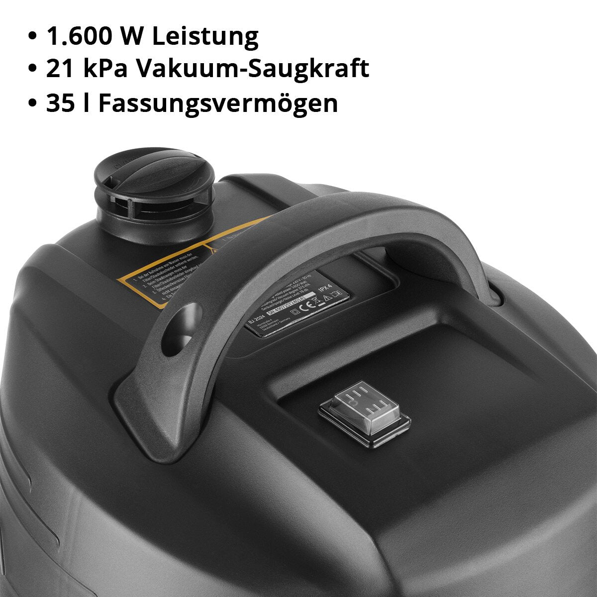 Stahlwerk Staubosucker VC-1635 ST with 1,600 W power and 35 l stainless steel container wet and dry vacuum cleaner | Industrial vacuum cleaner | Workshop vacuum cleaner | Industrial vacuum cleaner | Soil vacuum | All -purpose vacuum cleaner