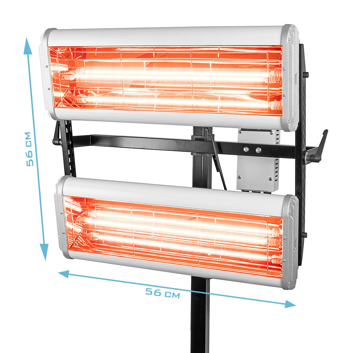 Stahlwerk Infrarot manca di asciugacapelli IL-2400 ST con 2.400 watt e treppiede, potente asciugatura a infrarossi / Spotlight / IR Essiccatore IR per l'essiccazione professionale di autolack, primer e molto altro.