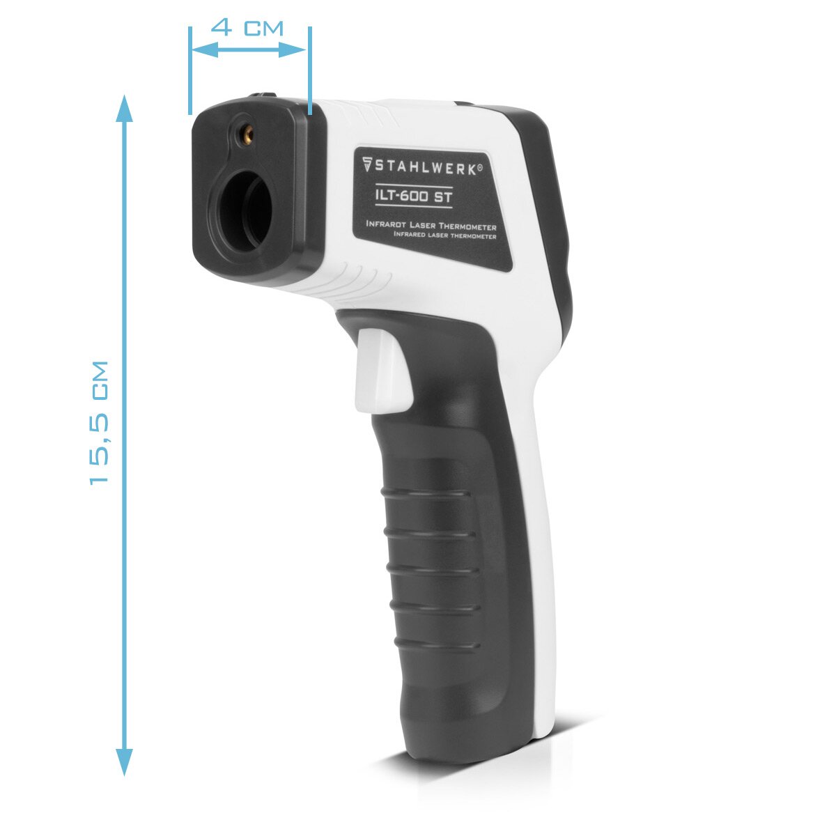 STAHLWERK Infrarot-Laser-Thermometer ILT-600 ST -50C° bis 600°C Digitales Infrarot-Thermometer | Pyrometer | Temperaturmessgerät | Strahlungsthermometer | Digital-Thermometer für kontaktlose Messungen