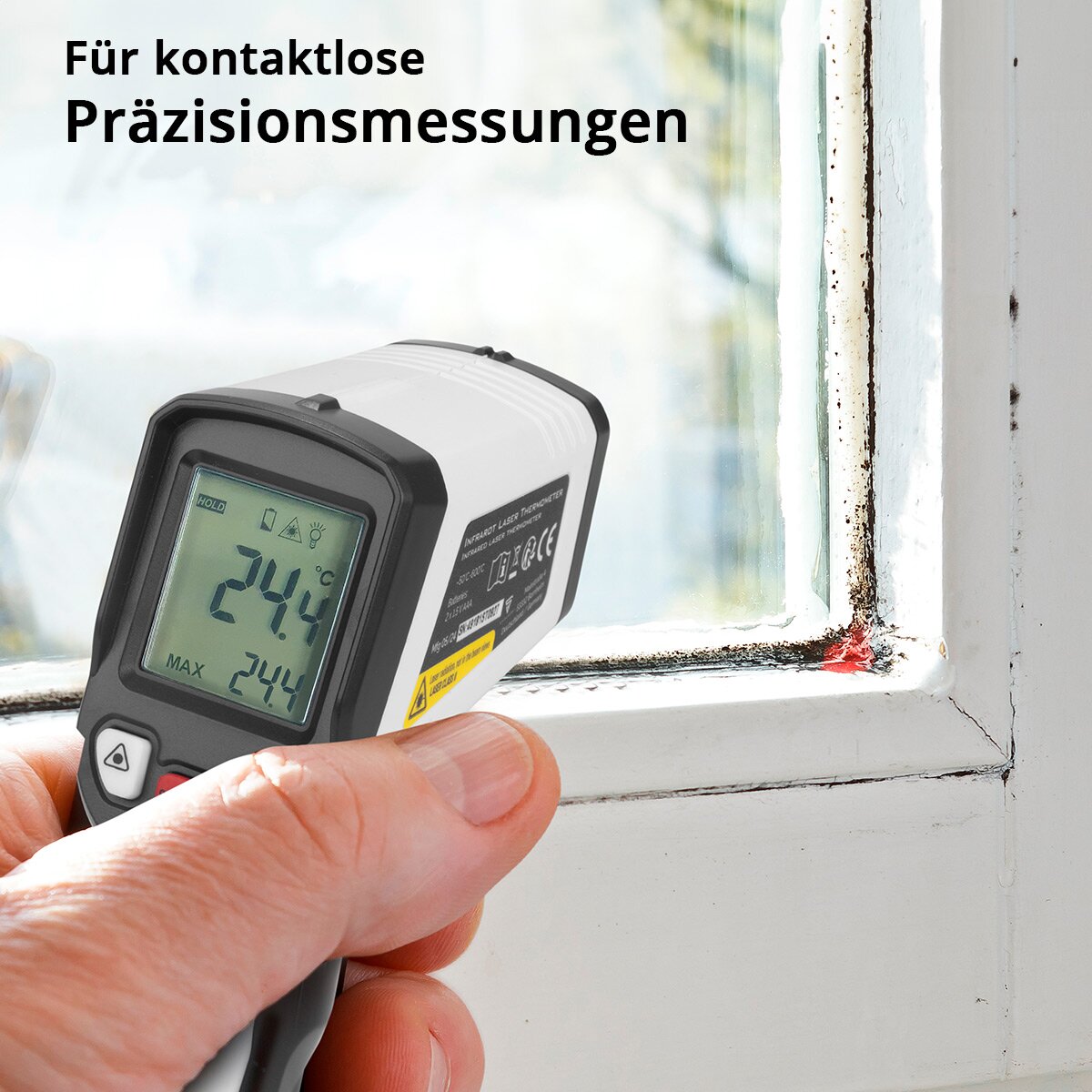 STAHLWERK Infrarot-Laser-Thermometer ILT-600 ST -50C° bis 600°C Digitales Infrarot-Thermometer | Pyrometer | Temperaturmessgerät | Strahlungsthermometer | Digital-Thermometer für kontaktlose Messungen