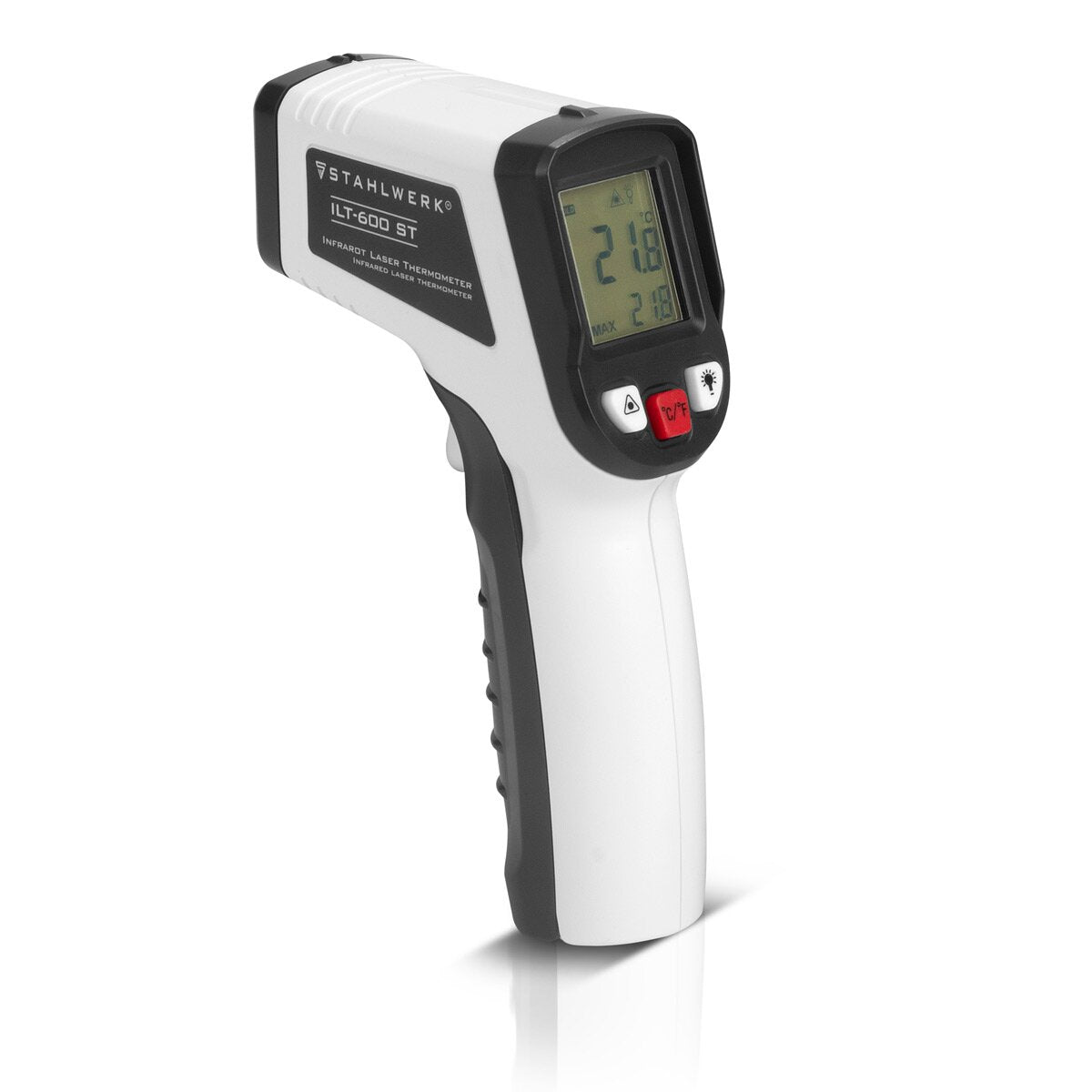 STAHLWERK Infrarot-Laser-Thermometer ILT-600 ST -50C° bis 600°C Digitales Infrarot-Thermometer | Pyrometer | Temperaturmessgerät | Strahlungsthermometer | Digital-Thermometer für kontaktlose Messungen