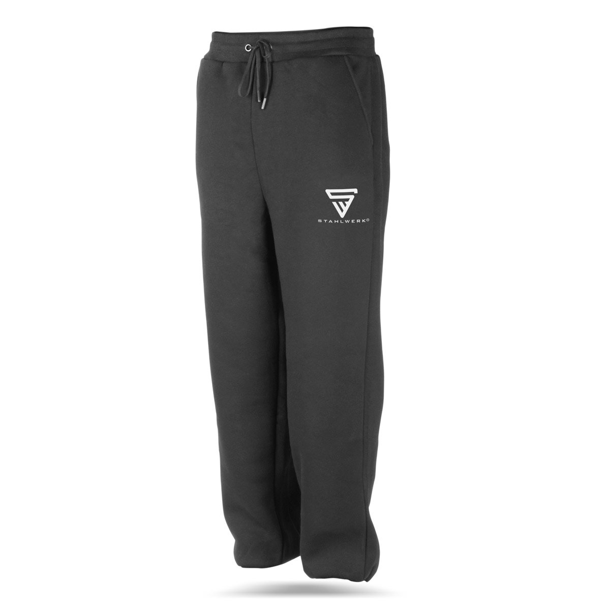 Steelworks jogging pants black size L sports pants | Jogger | Training pants | Sweatose | Sweatpants with a logo print made of 70% cotton and 30% polyester