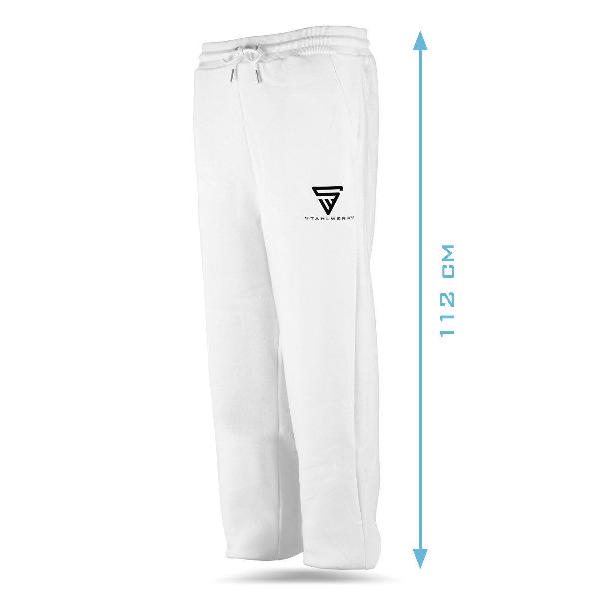 Steelworks jogging pants white size XL sports pants | Jogger | Training pants | Sweatose | Sweatpants with a logo print made of 70% cotton and 30% polyester