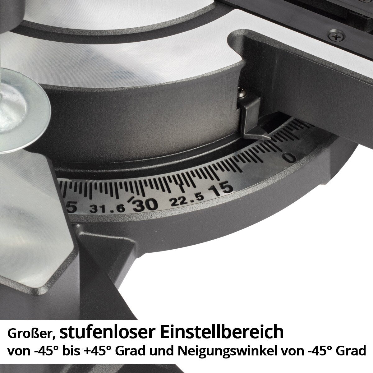 Stahlwerk Kappsawe CPM-254 ST Gerginlik Testere | Mirscape Testere | 2.100 W gücüne sahip dairesel testere, 254 mm hassas testere bıçağı dahil olmak üzere döner lazerle dönen her iki tarafta sürekli olarak 45 ° döndürüldü